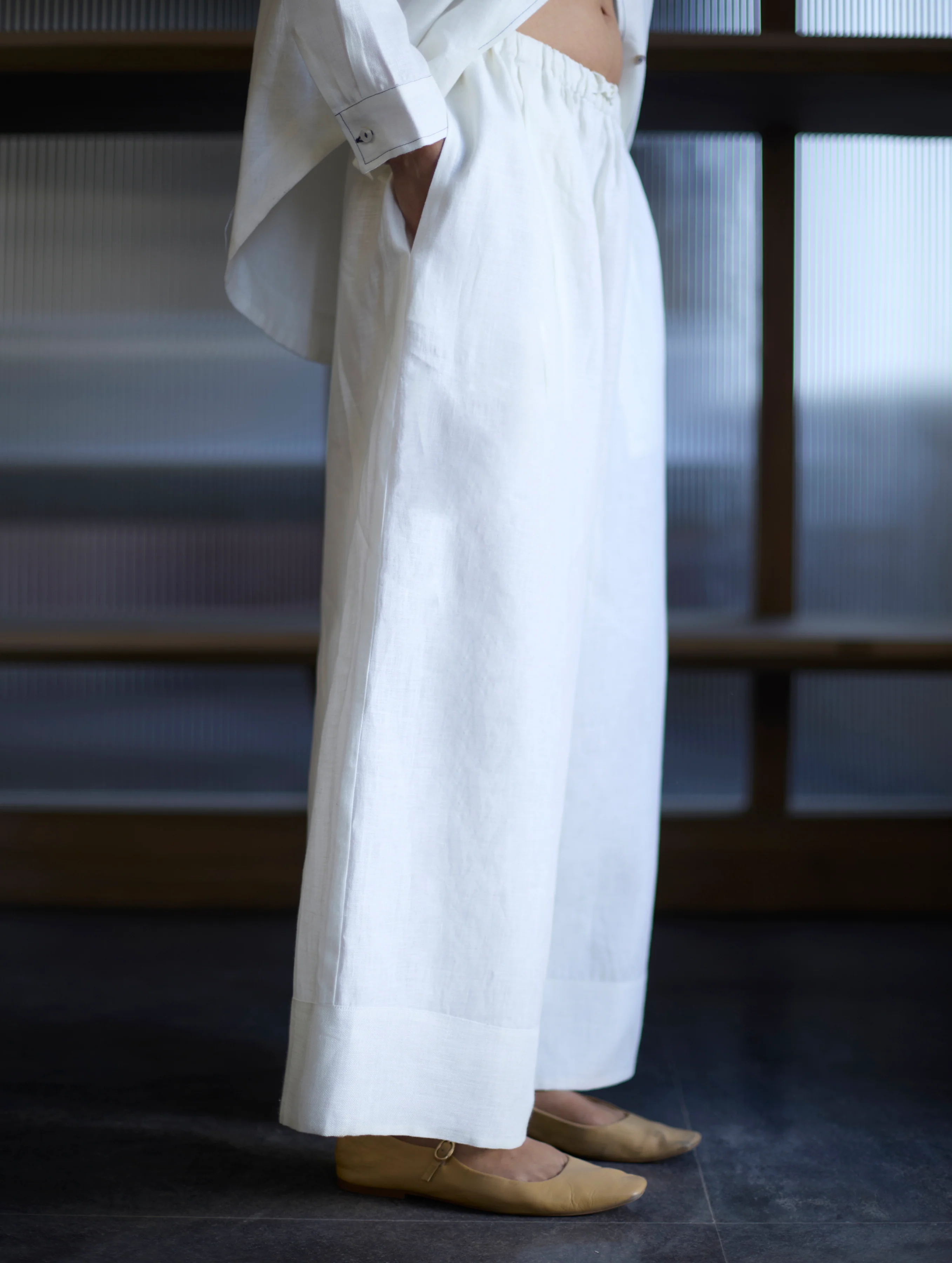 Anaya Linen Co-ord Set - Ivory - Image 11