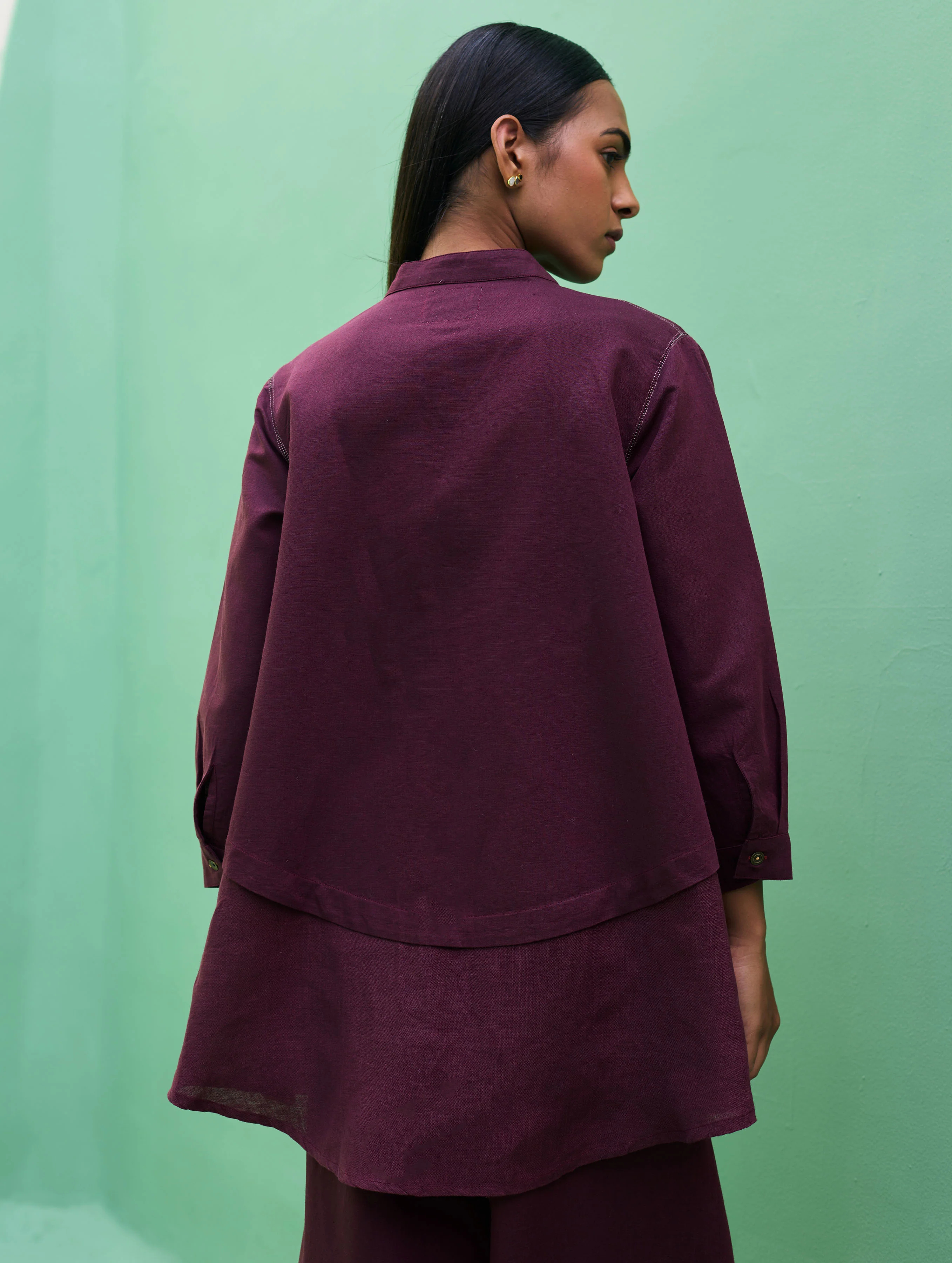 Anaya Linen Co-ord Set - Wine - Image 7