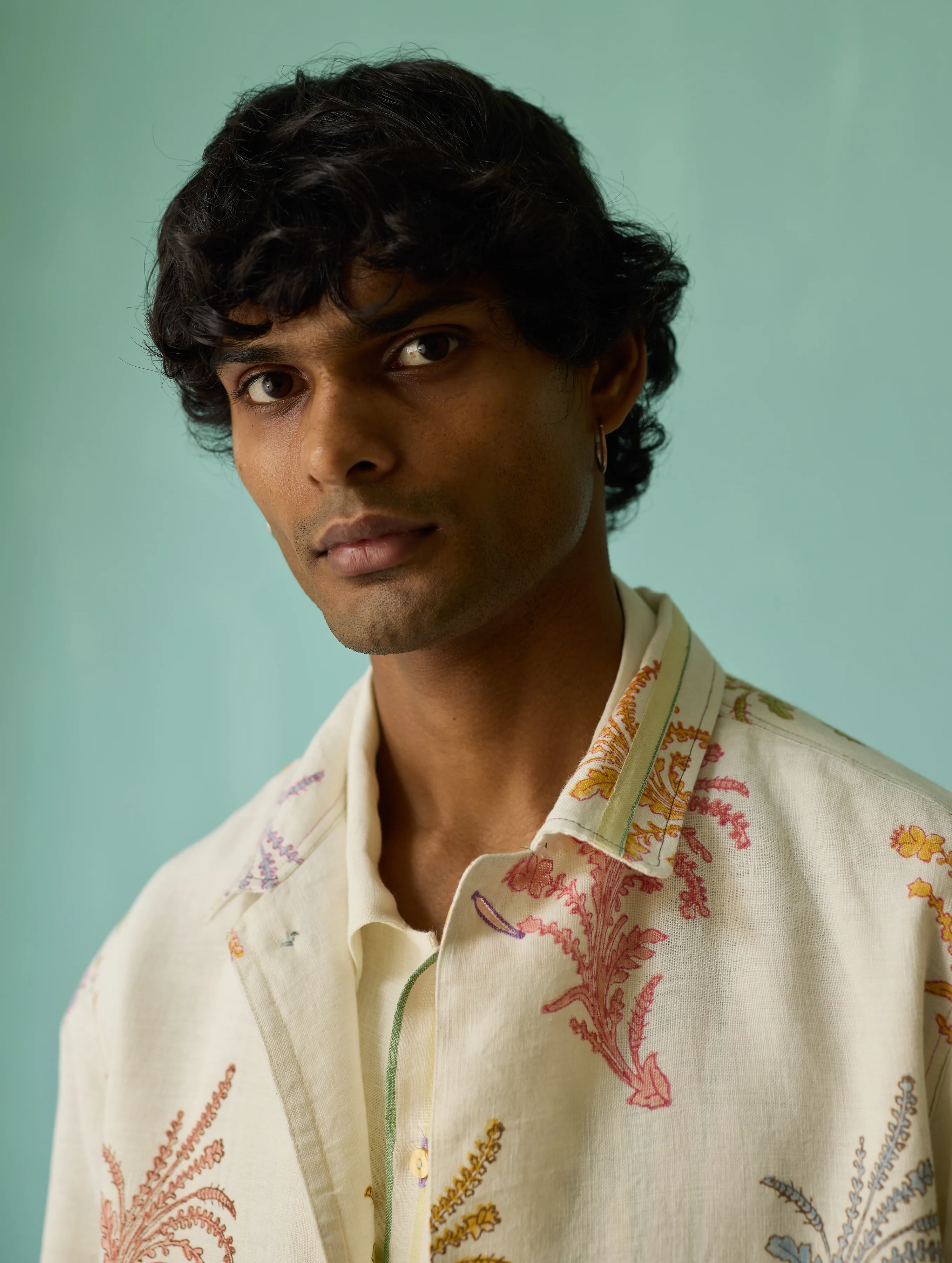 Bardor Floral Block-Printed Jacket - Ivory - Image 10