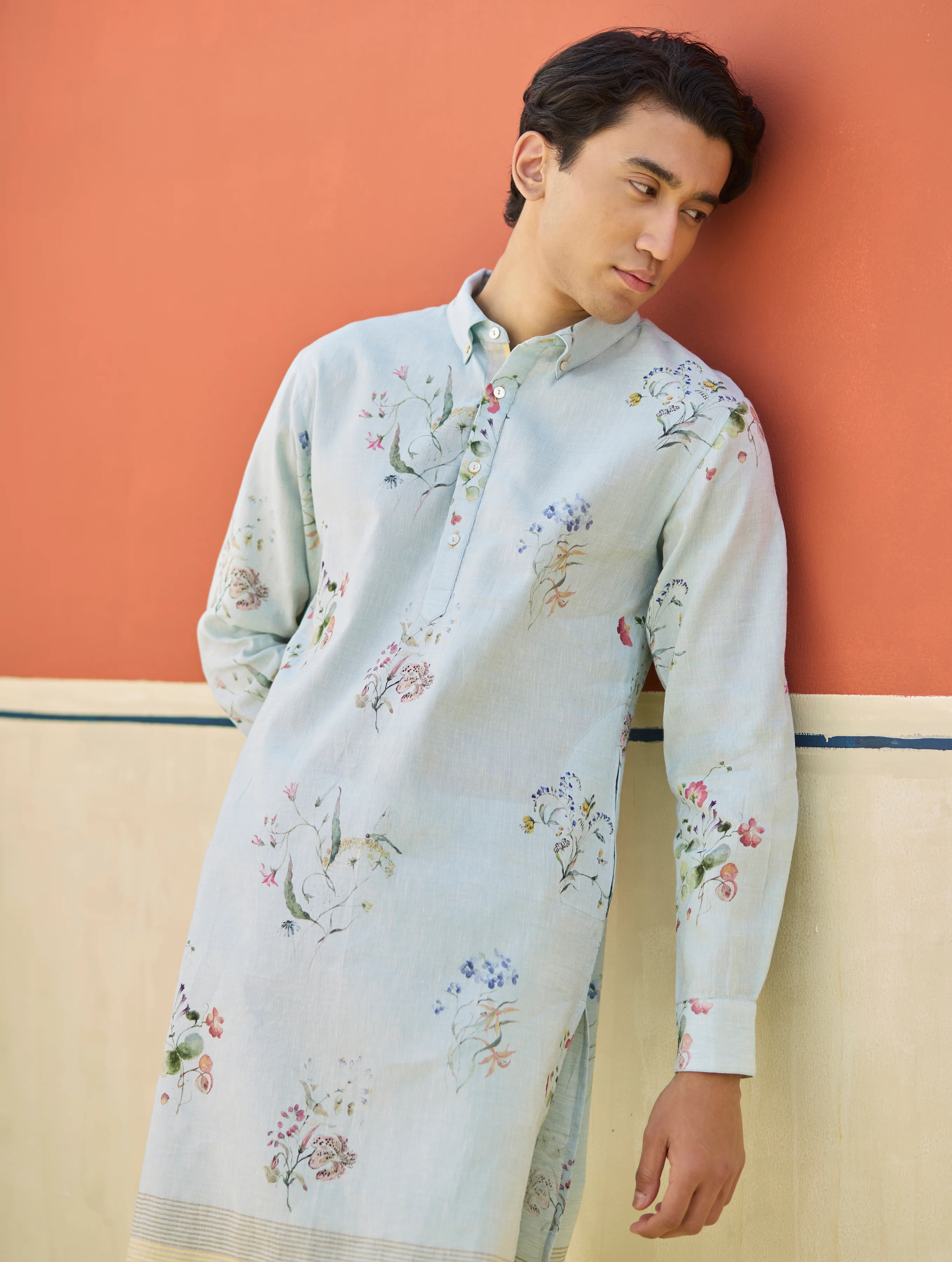 Ciro Floral Kurta Set
- Sky - Image 3