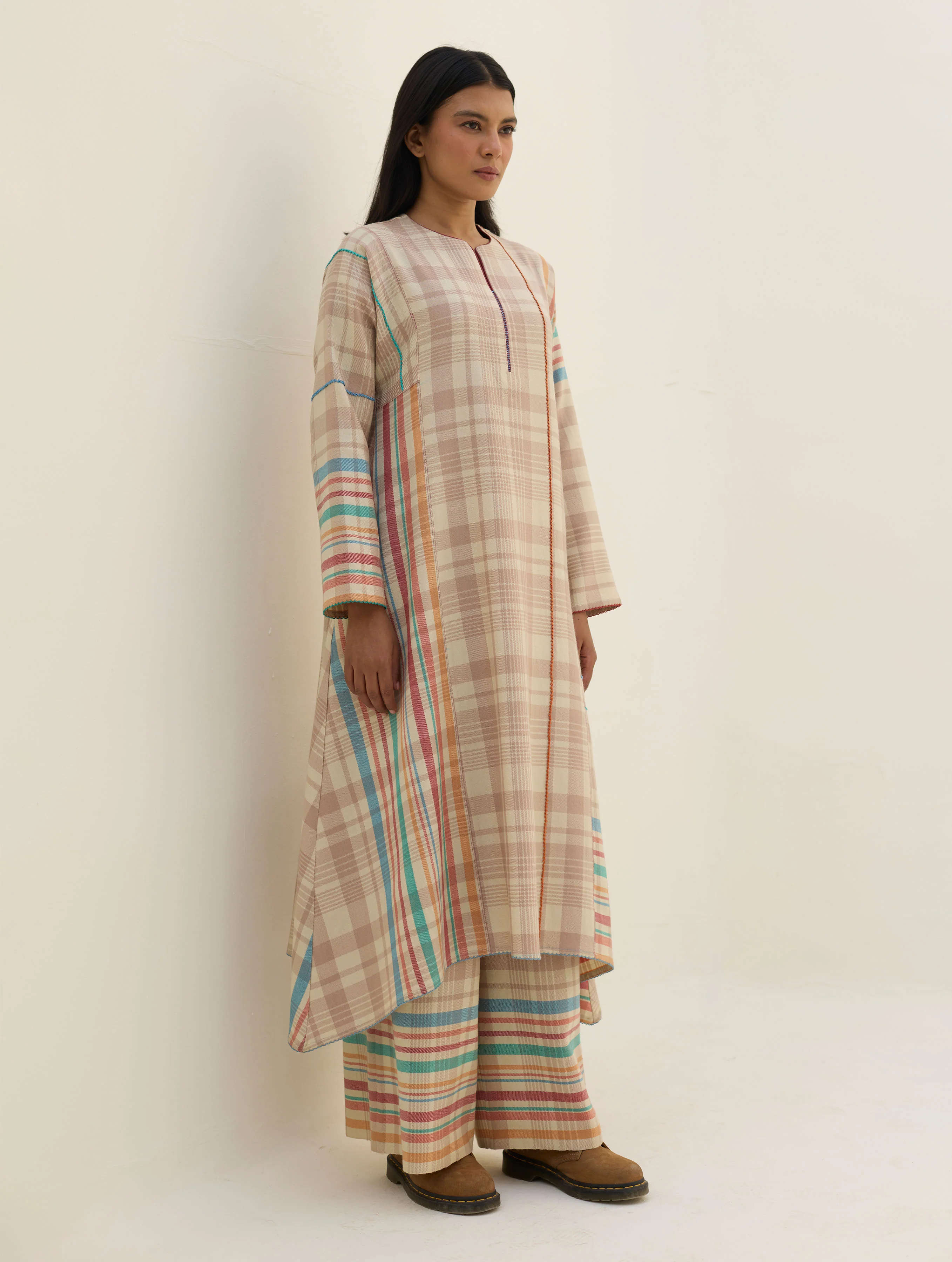 Daphne Merino Wool Kurta - Beige - Image 7