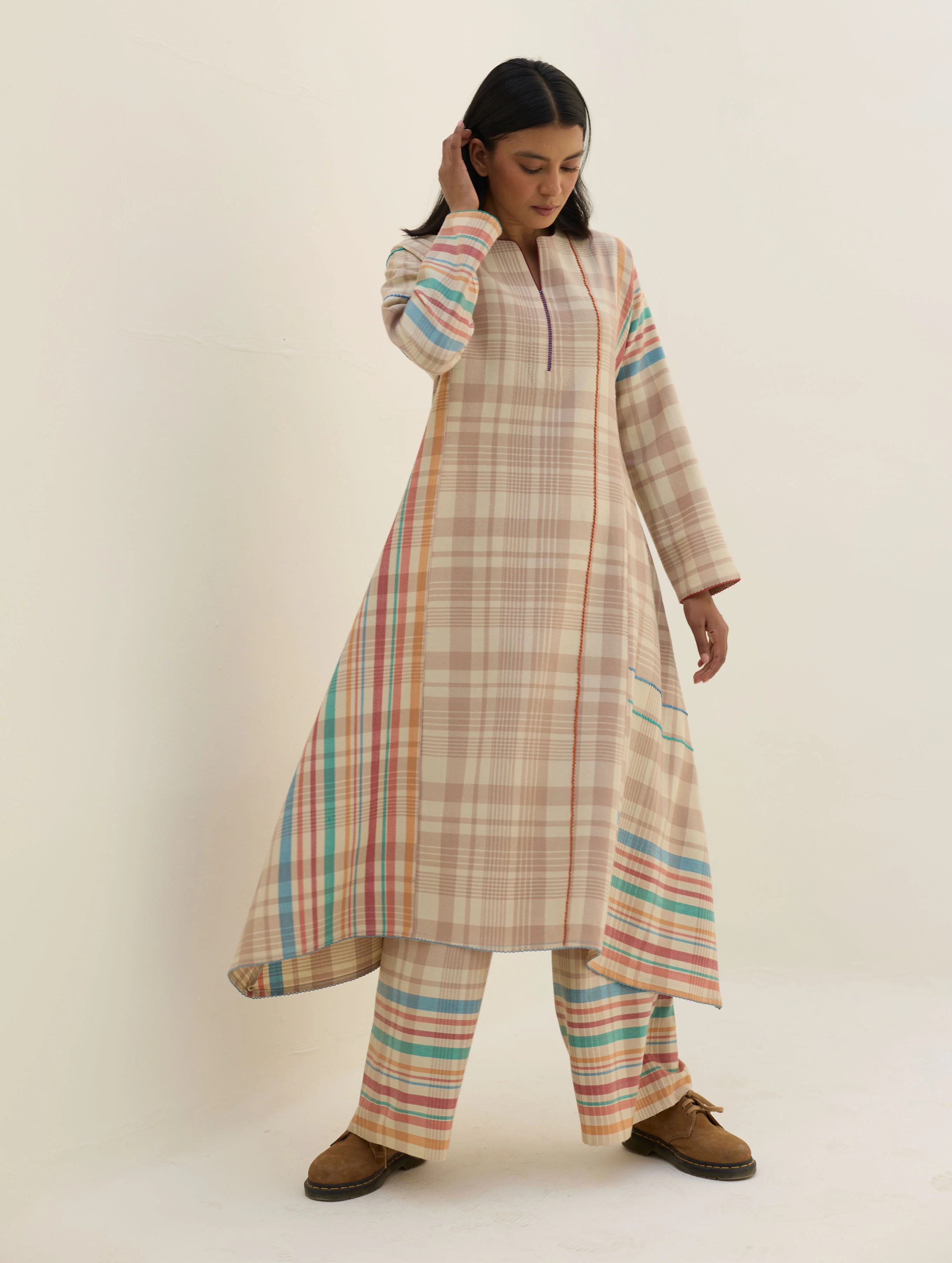 Daphne Merino Wool Kurta - Beige - Image 6