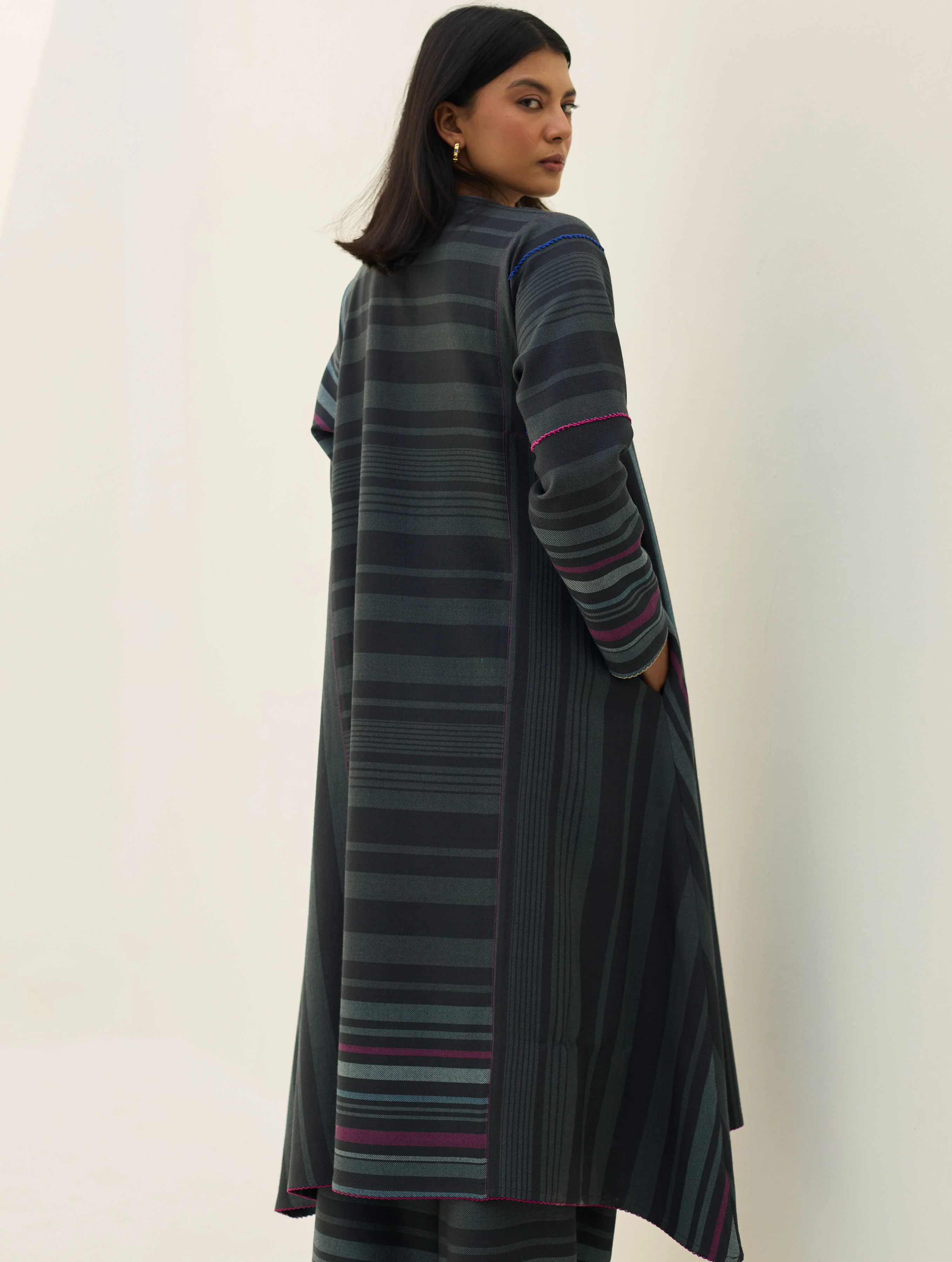 Daphne Merino Wool Kurta Sets - Charcoal - Image 13