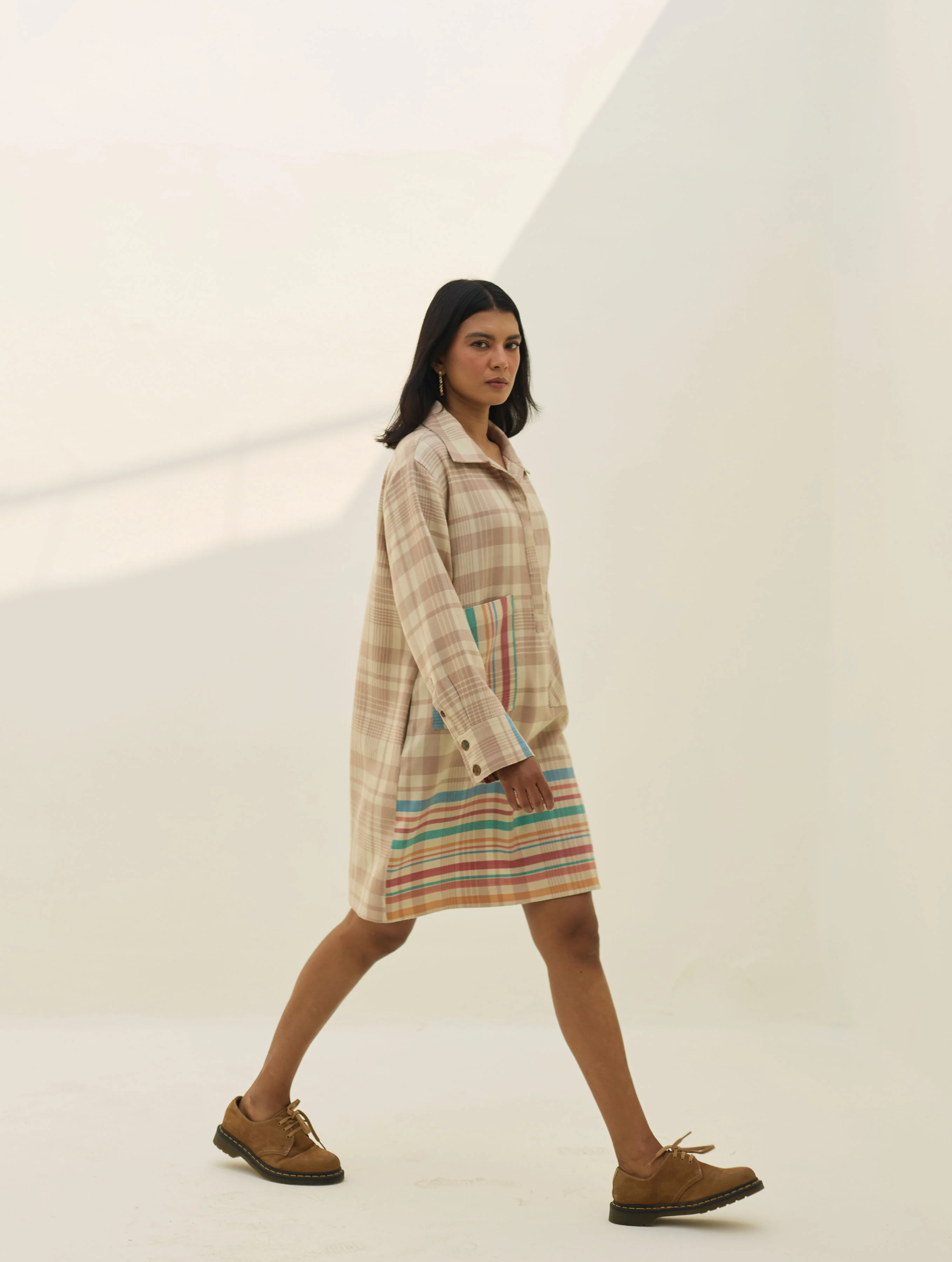 Eden Patch Pocket Dress - Beige - Image 11