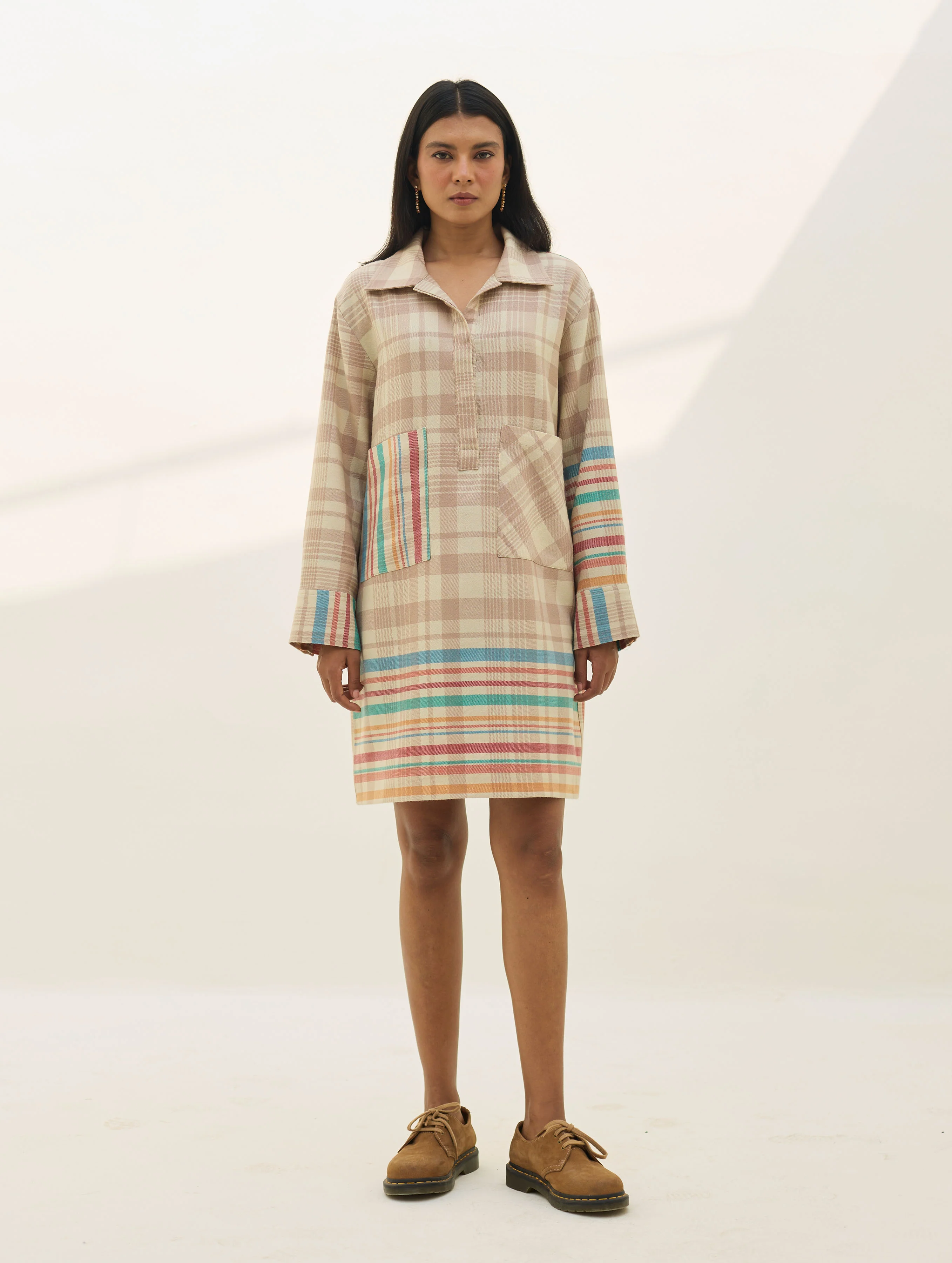 Eden Patch Pocket Dress - Beige - Image 2