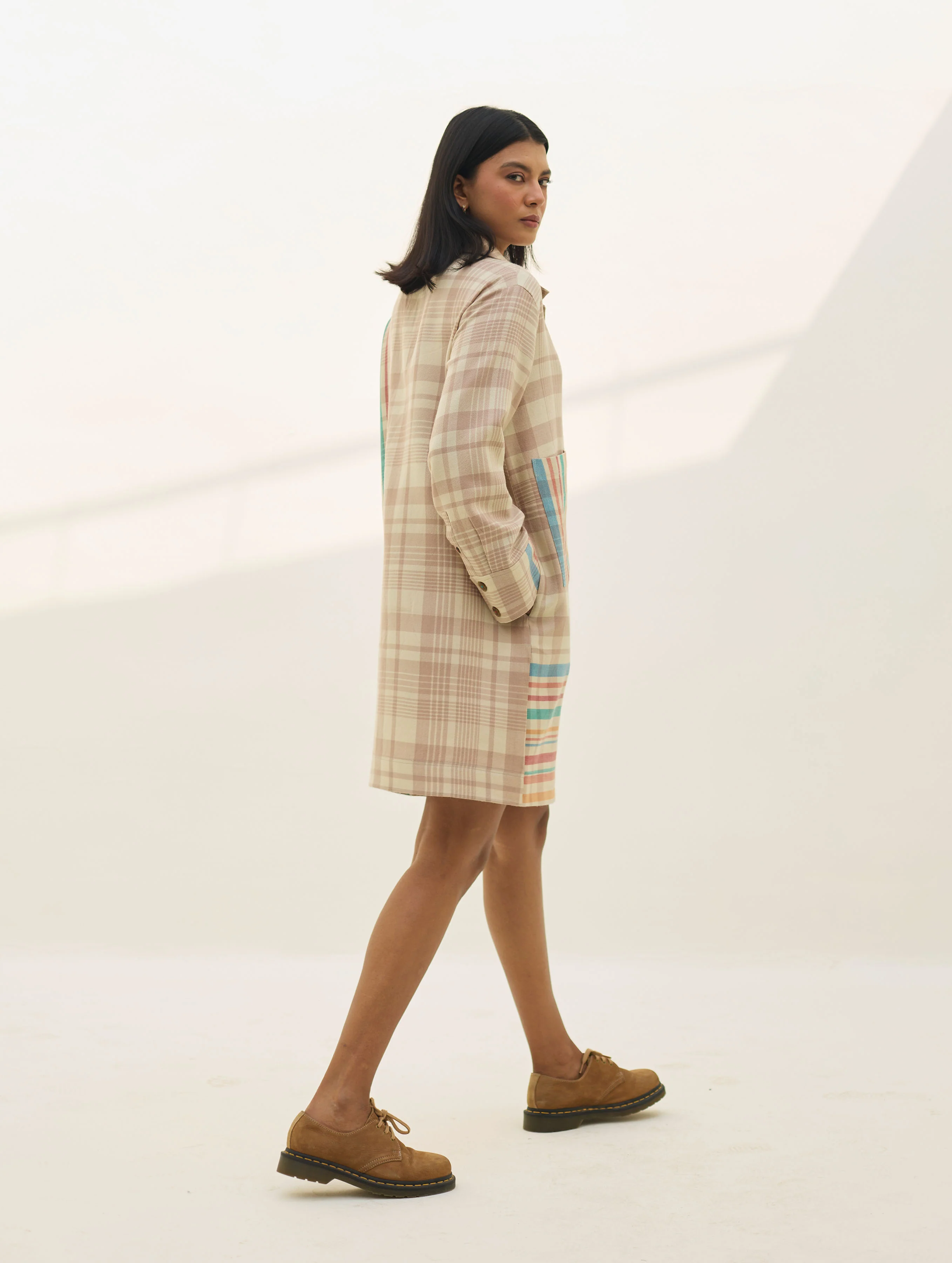 Eden Patch Pocket Dress - Beige - Image 5