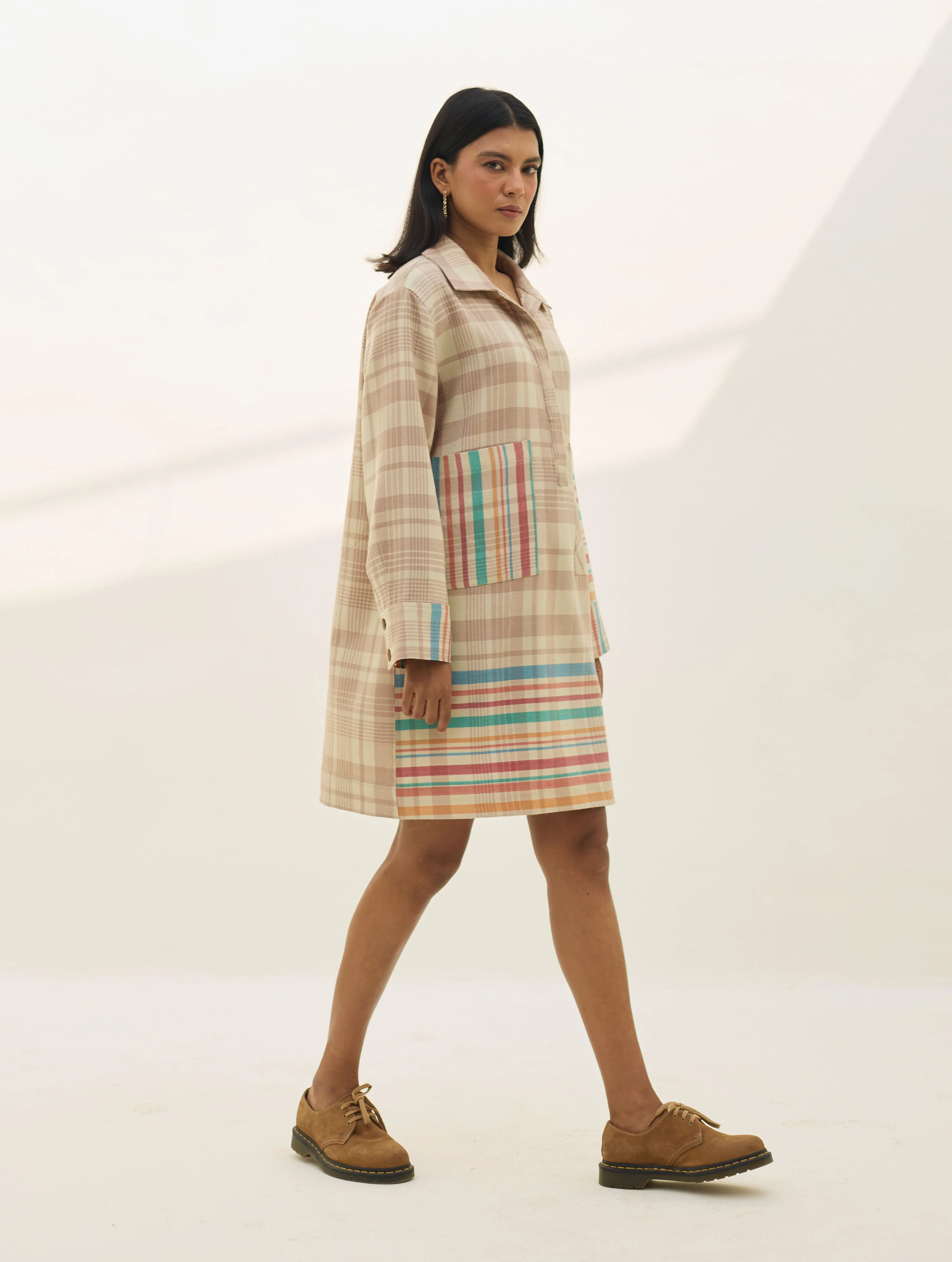 Eden Patch Pocket Dress - Beige - Image 9