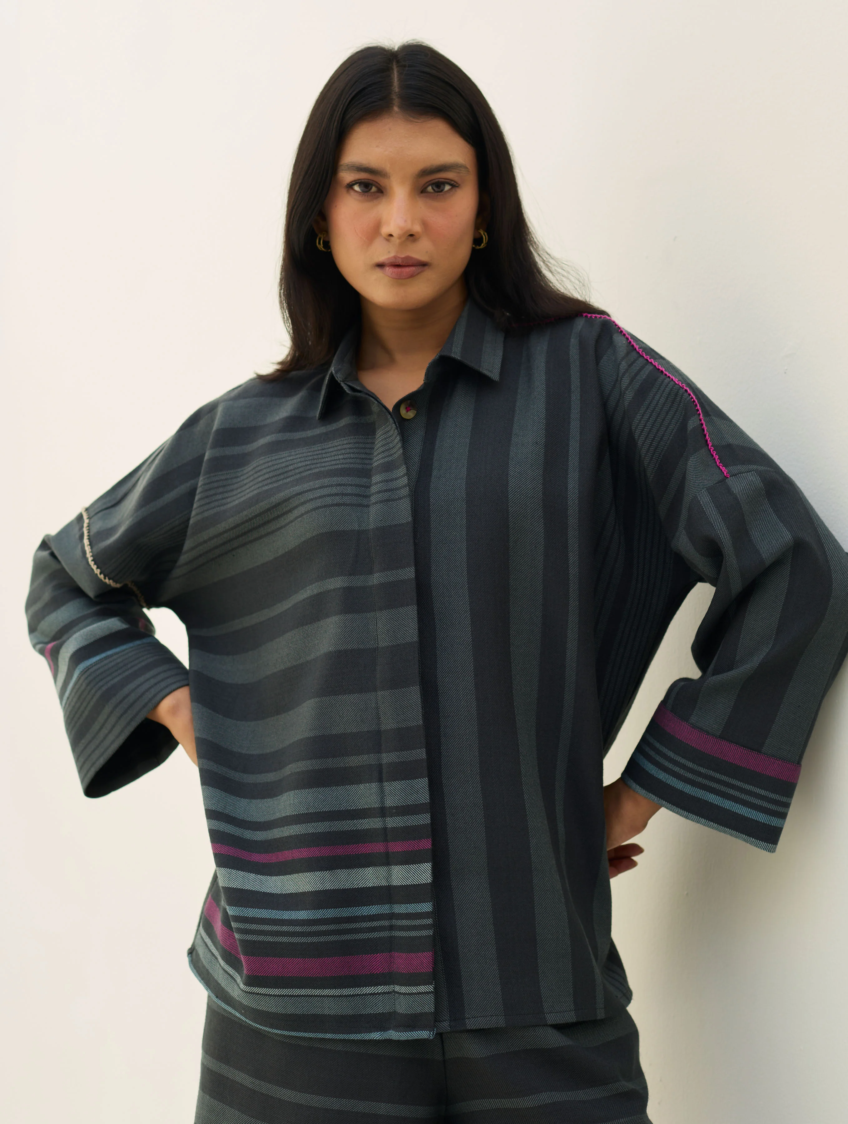 Ellen Dolman Sleeve  Co-ord Set - Charcoal - Image 5
