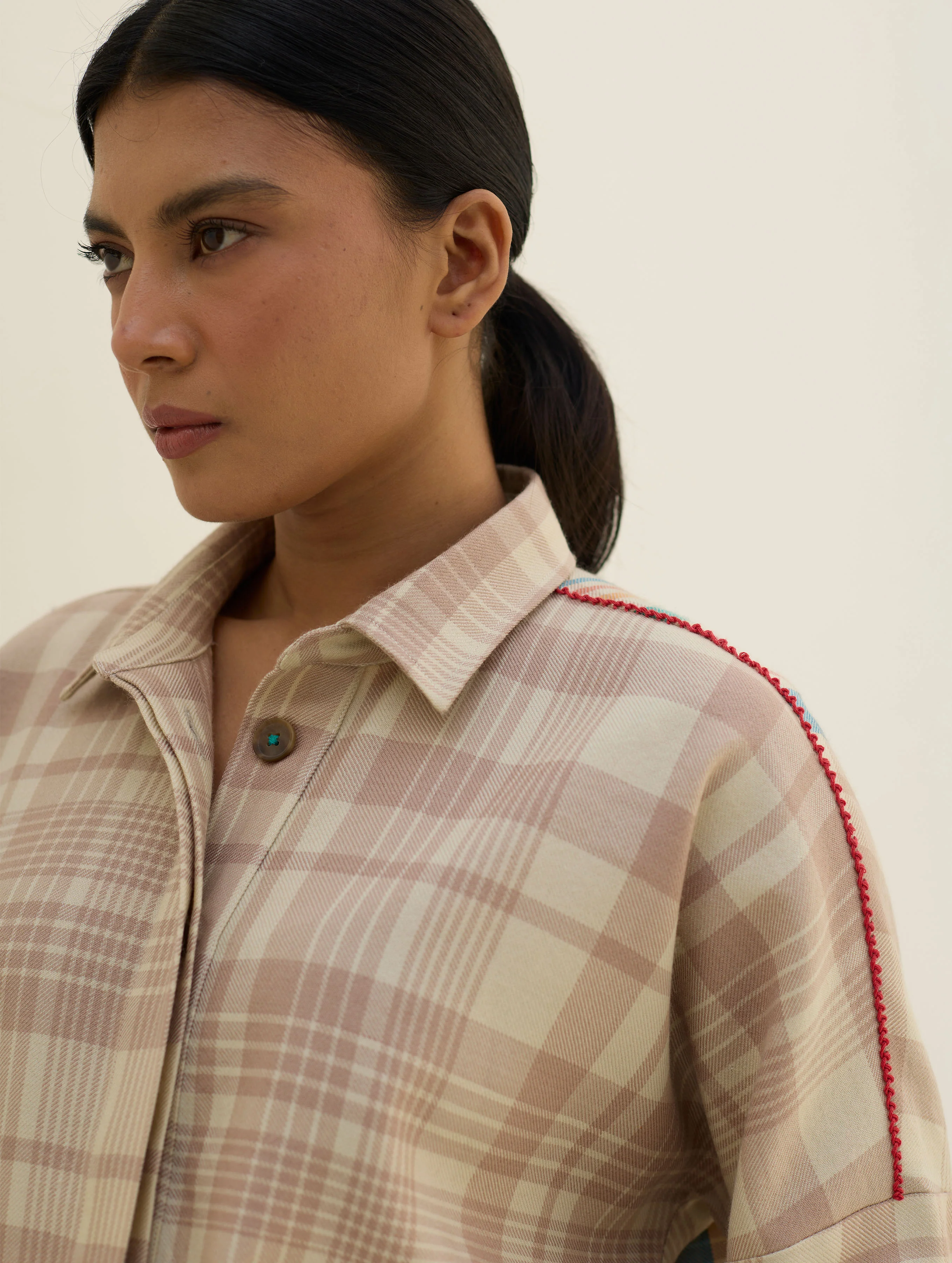 Ellen Dolman Sleeve Shirt - Beige - Image 2