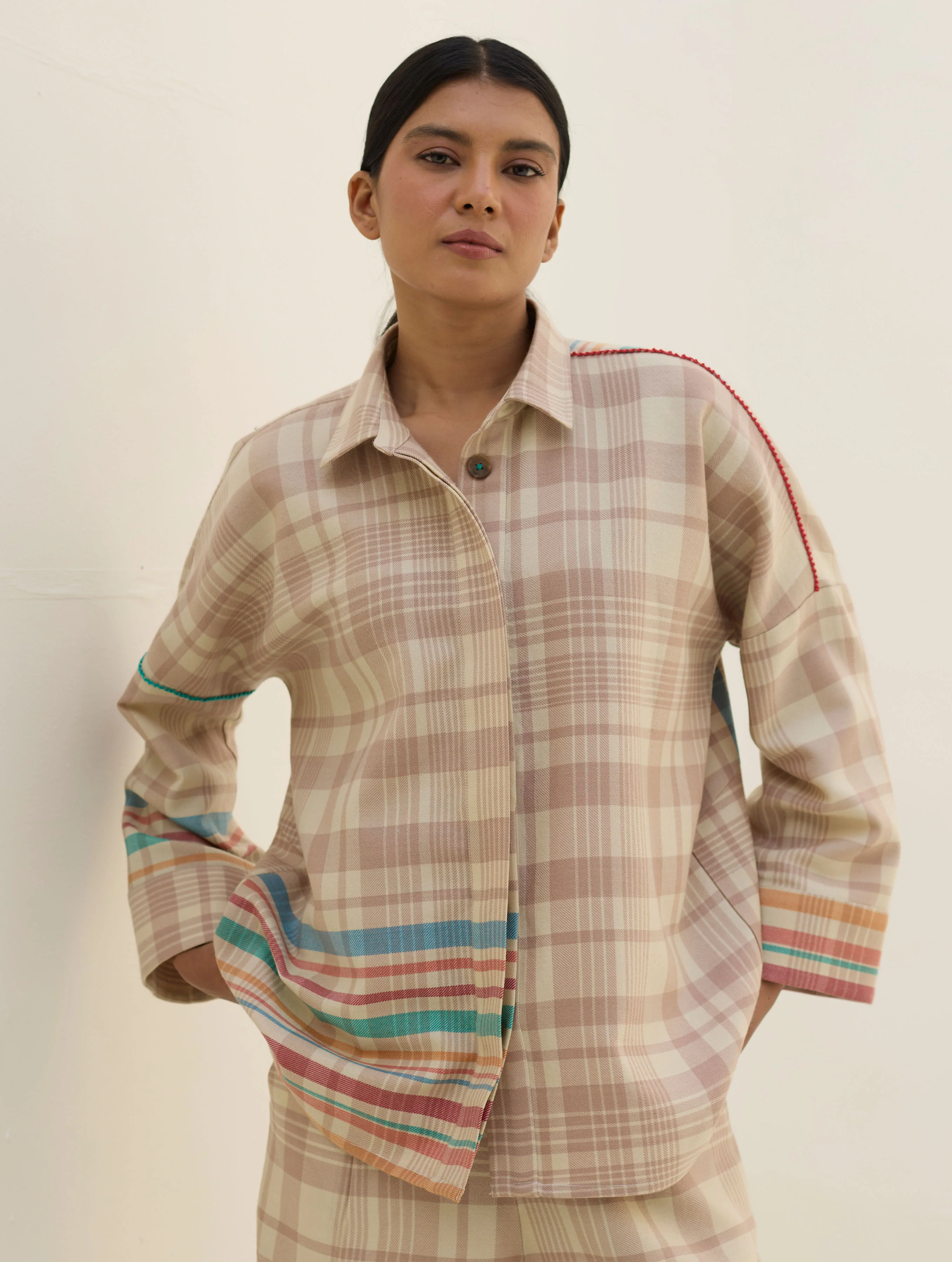 Ellen Dolman Sleeve Shirt - Beige - Image 5