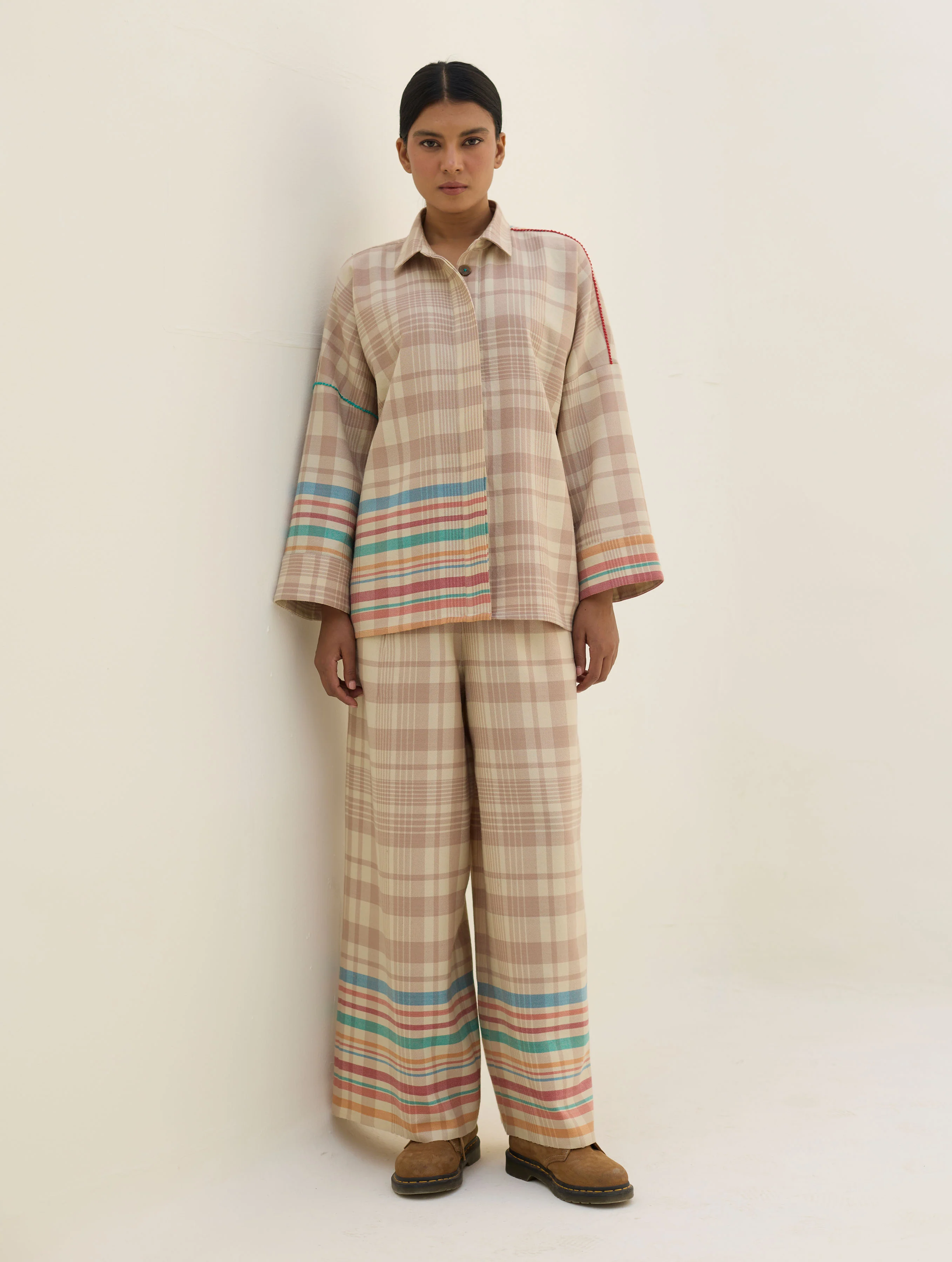 Ellen Dolman Sleeve Shirt - Beige - Image 8