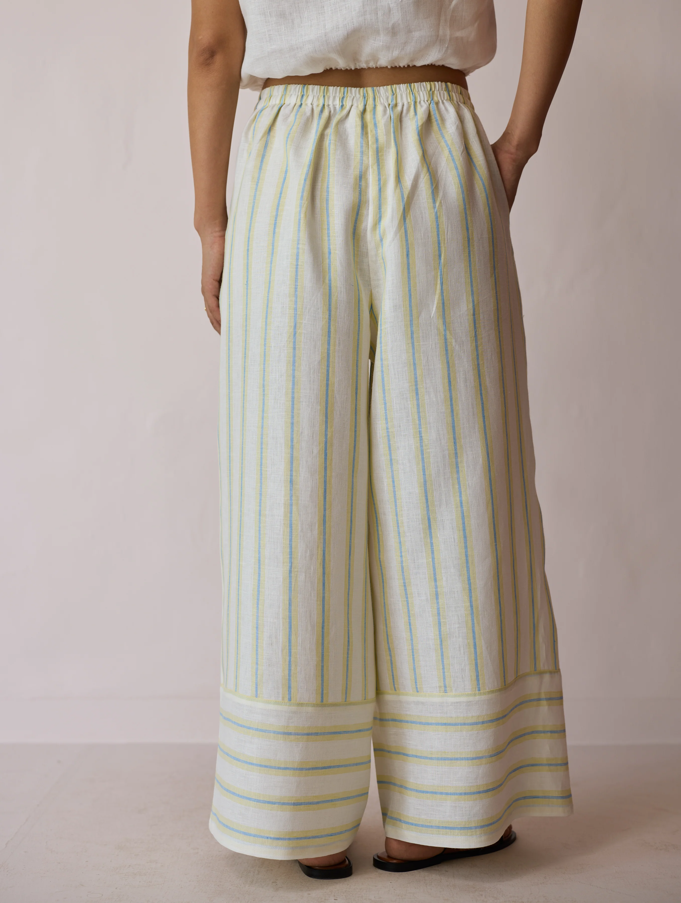 Ello Block-Printed Linen Co-ord Set - Ivory - Image 18