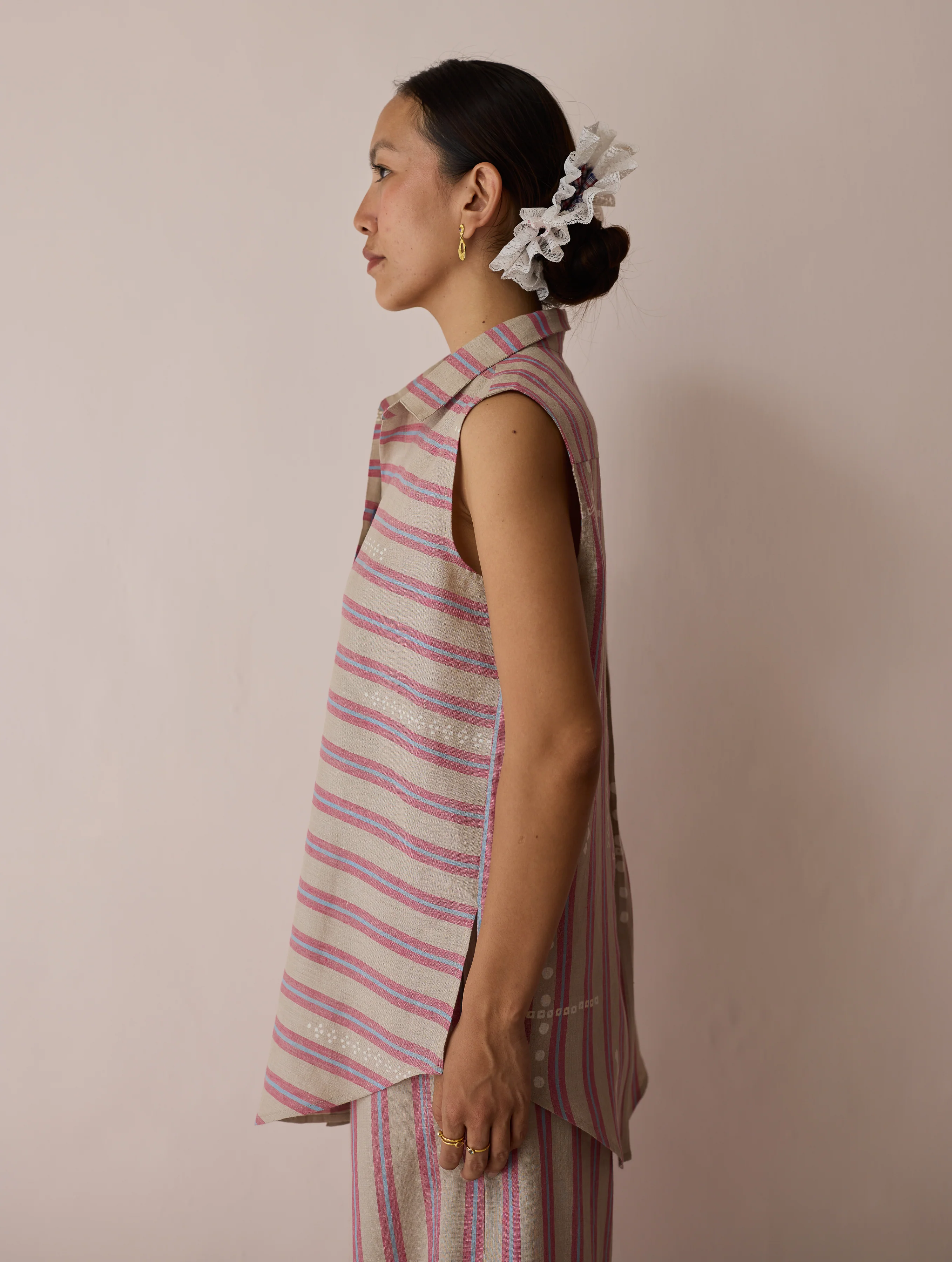 Ello Block-Printed Linen Co-ord Set - Natural - Image 12
