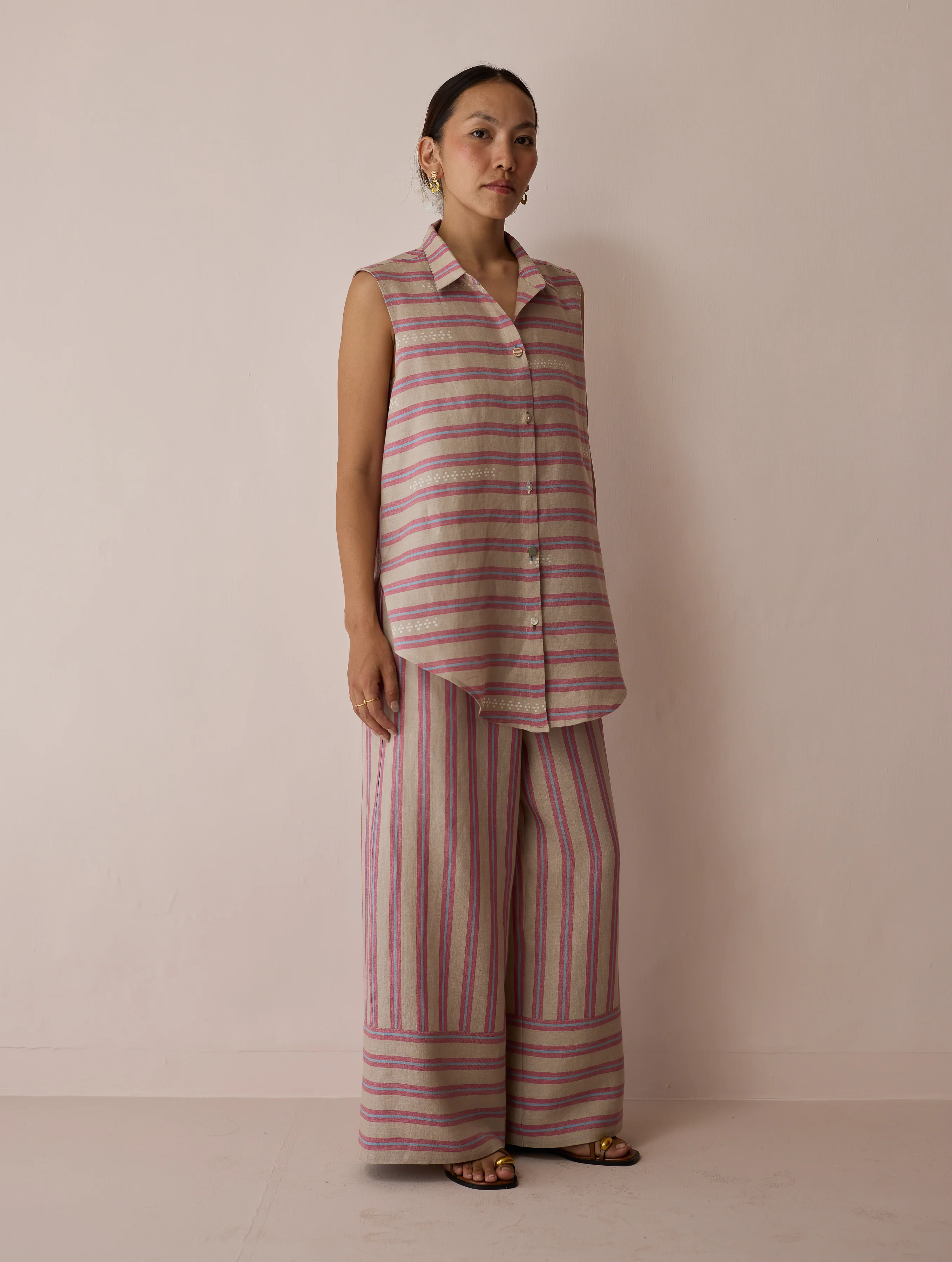 Ello Block-Printed Linen Co-ord Set - Natural - Image 6