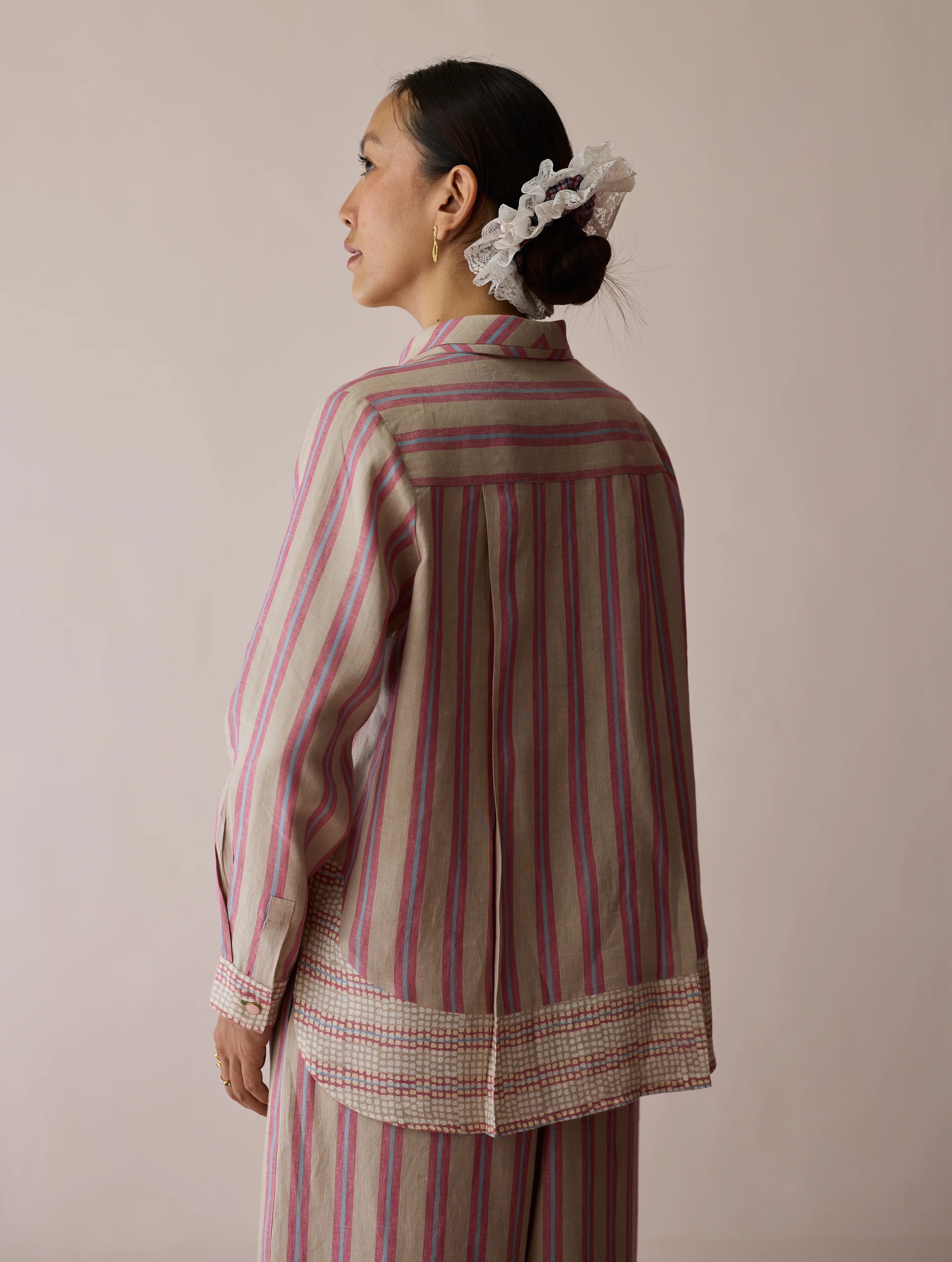 Erra Block-Printed Linen Co-ord Set - Natural - Image 17