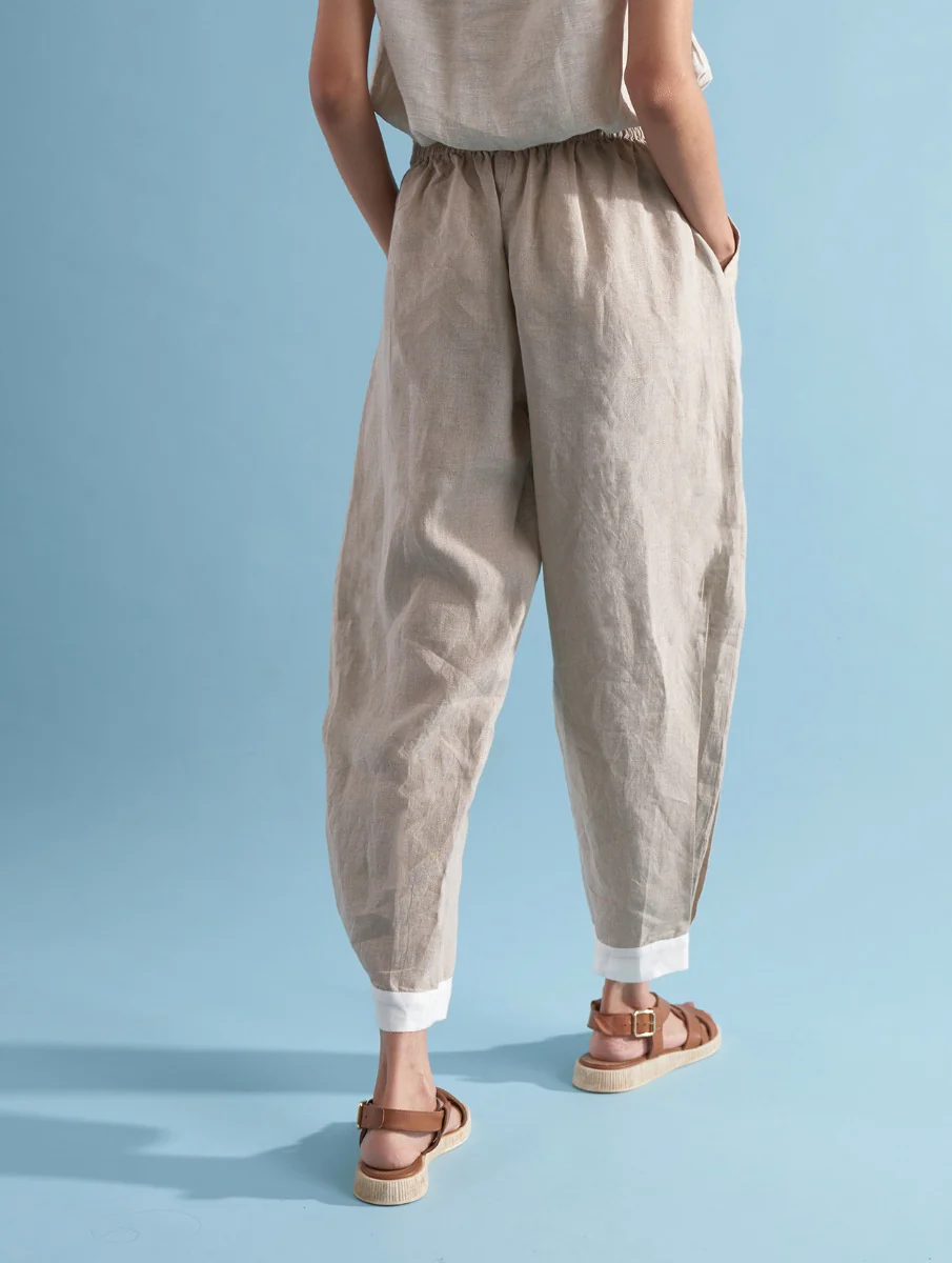 Hana Linen Pant - Dawn - Image 5