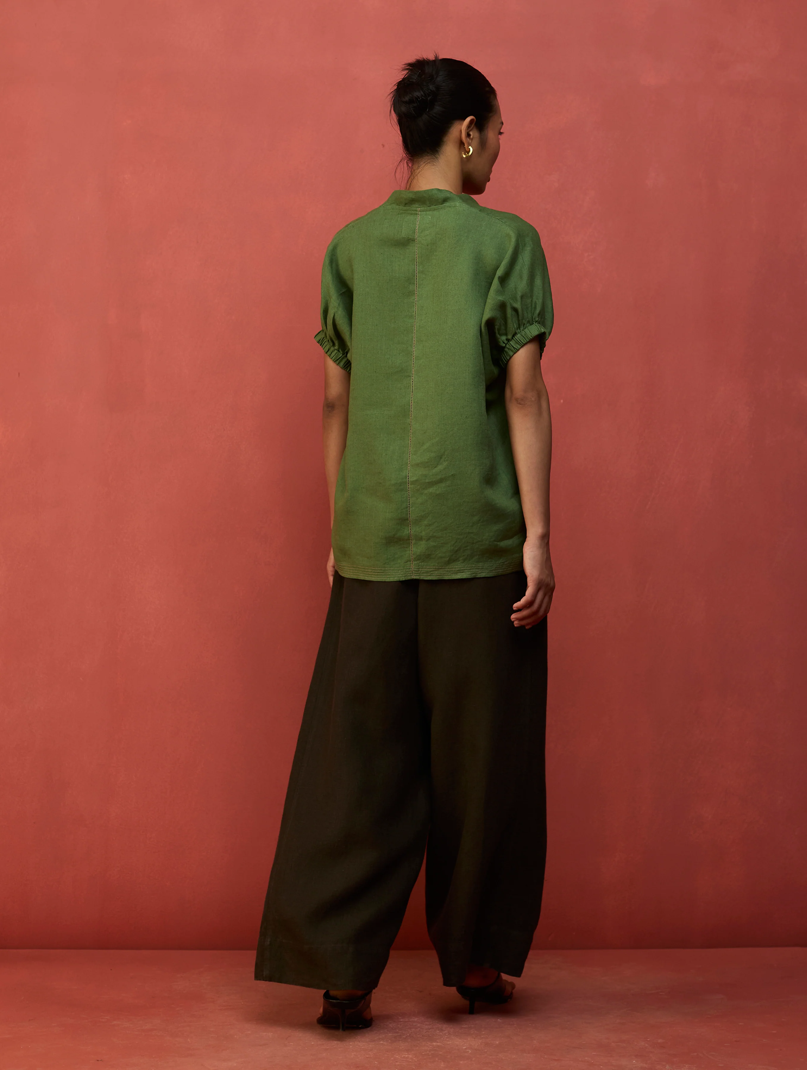 Hoshi Linen Co-ord Set - Fern Green - Image 2