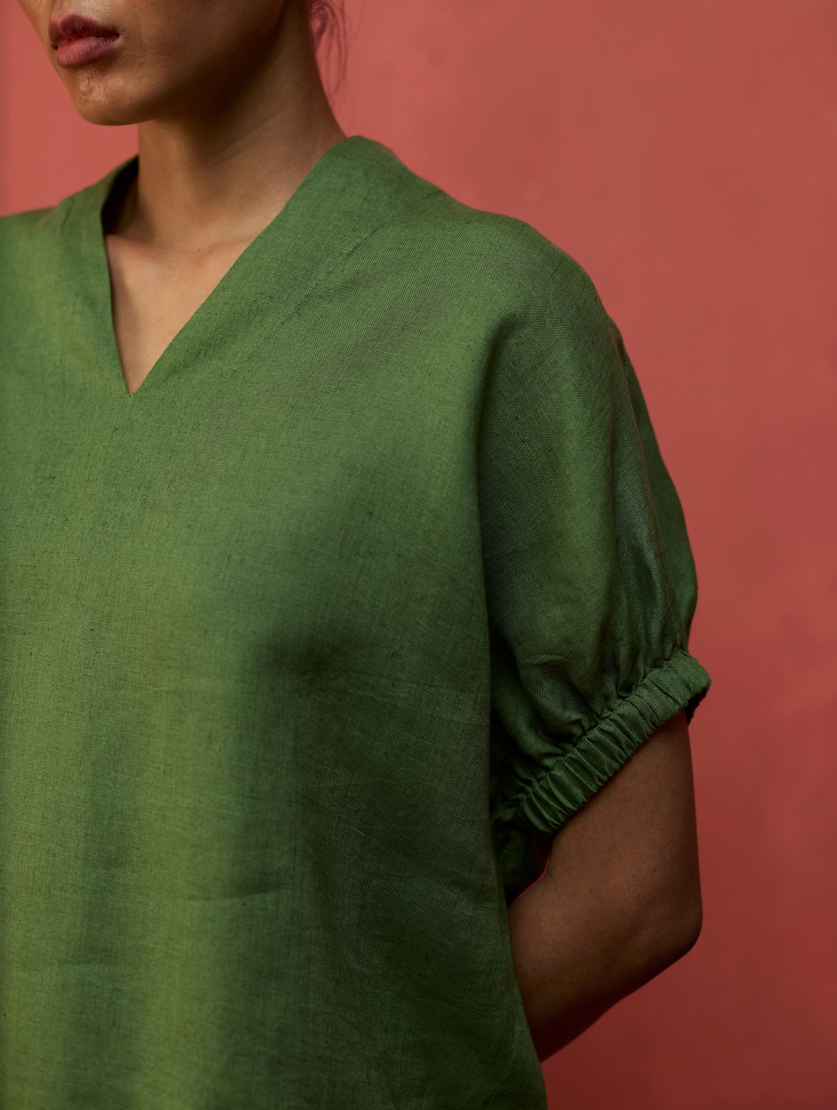 Hoshi Linen Co-ord Set - Fern Green - Image 5