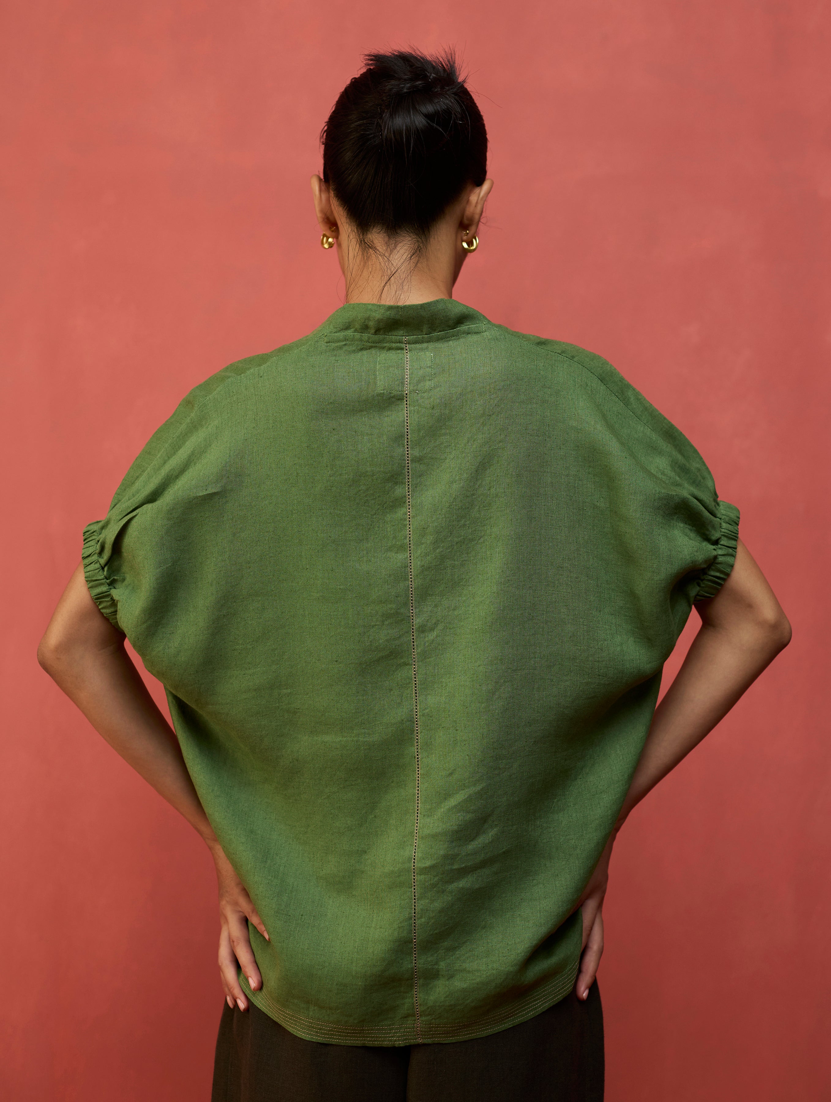 Hoshi Linen Co-ord Set - Fern Green - Image 7