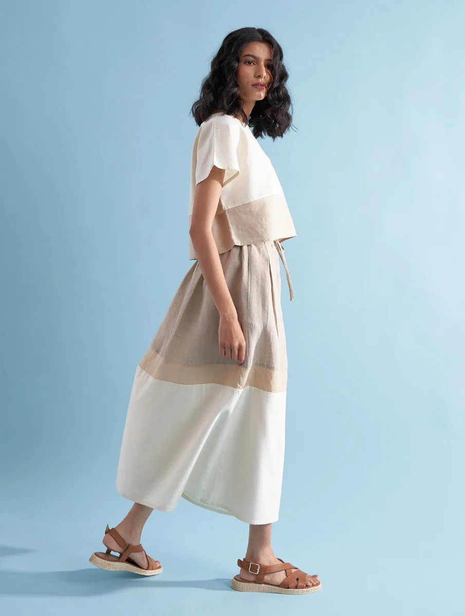 Iku Color-Blocked Skirt - Dawn - Image 4