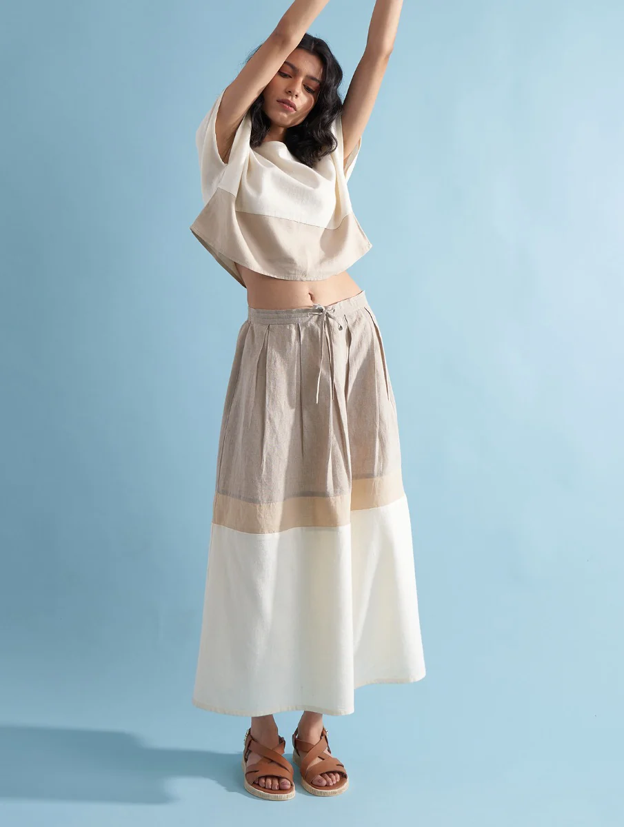 Iku Color-Blocked Skirt - Dawn - Image 6