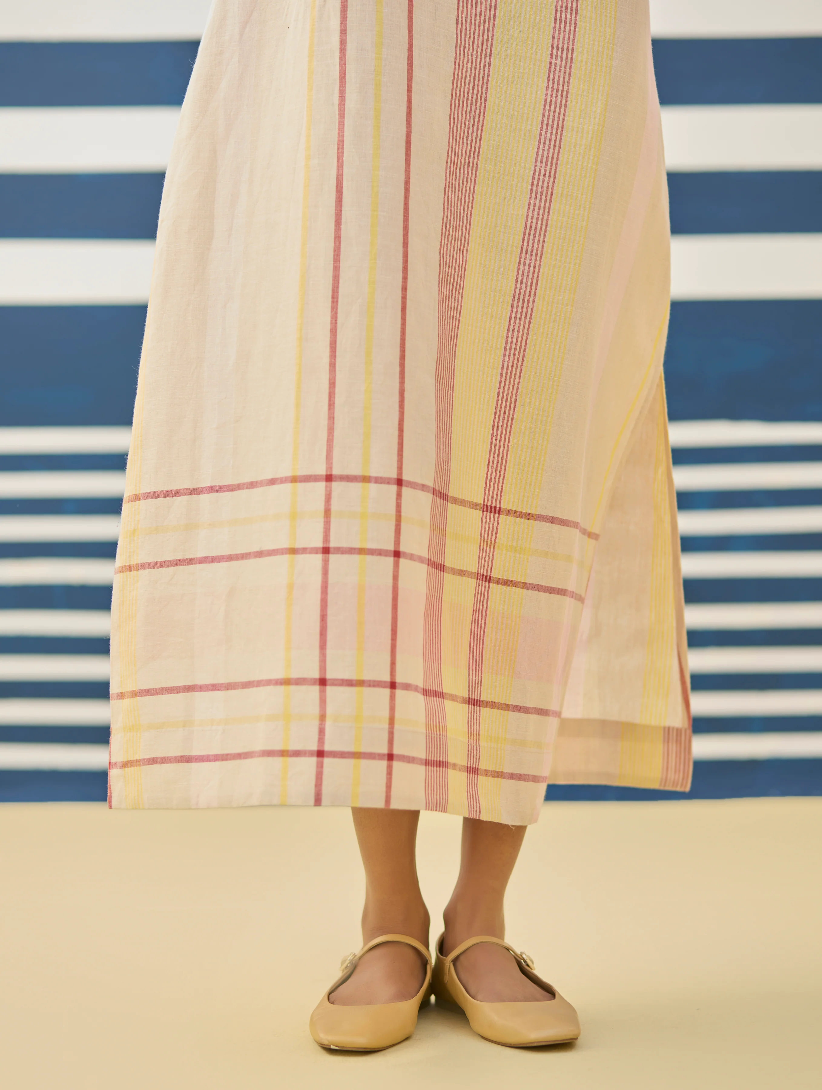 Inara Modern Check Linen Dress
- Sand - Image 5