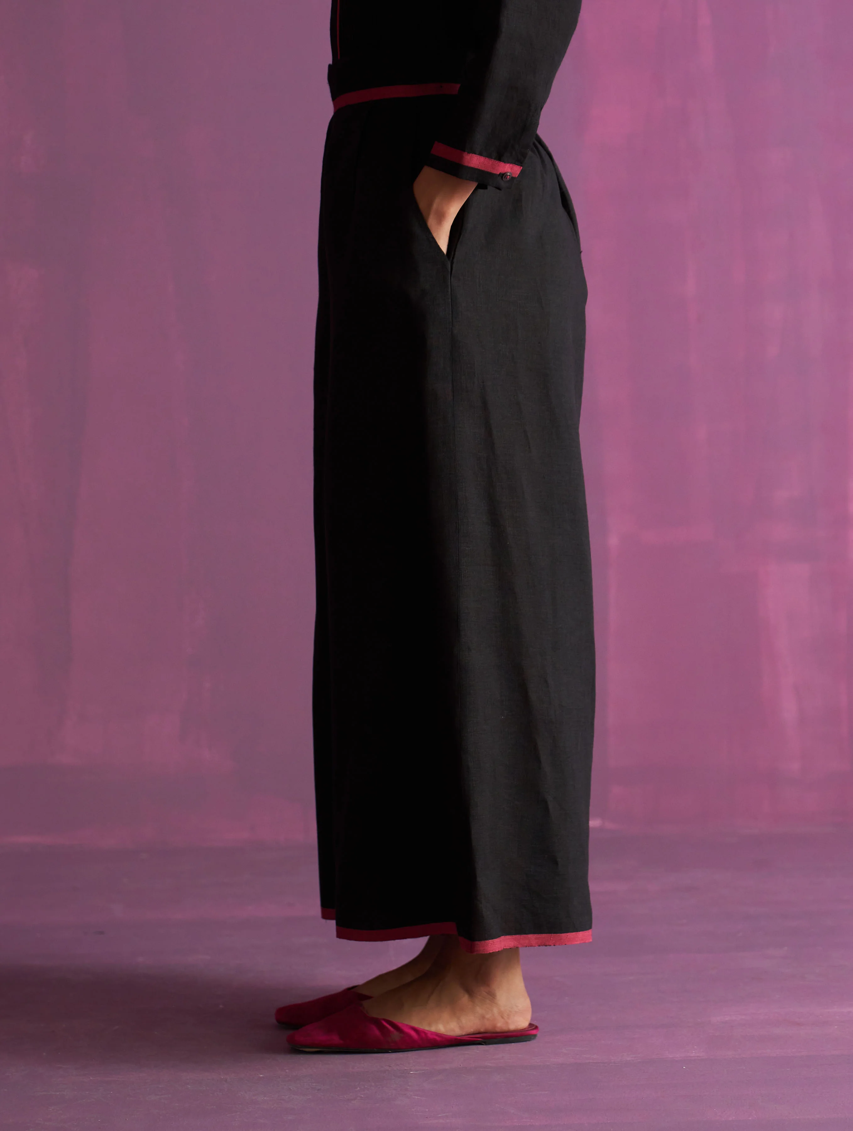 Inga Linen Pant - Black - Image 3