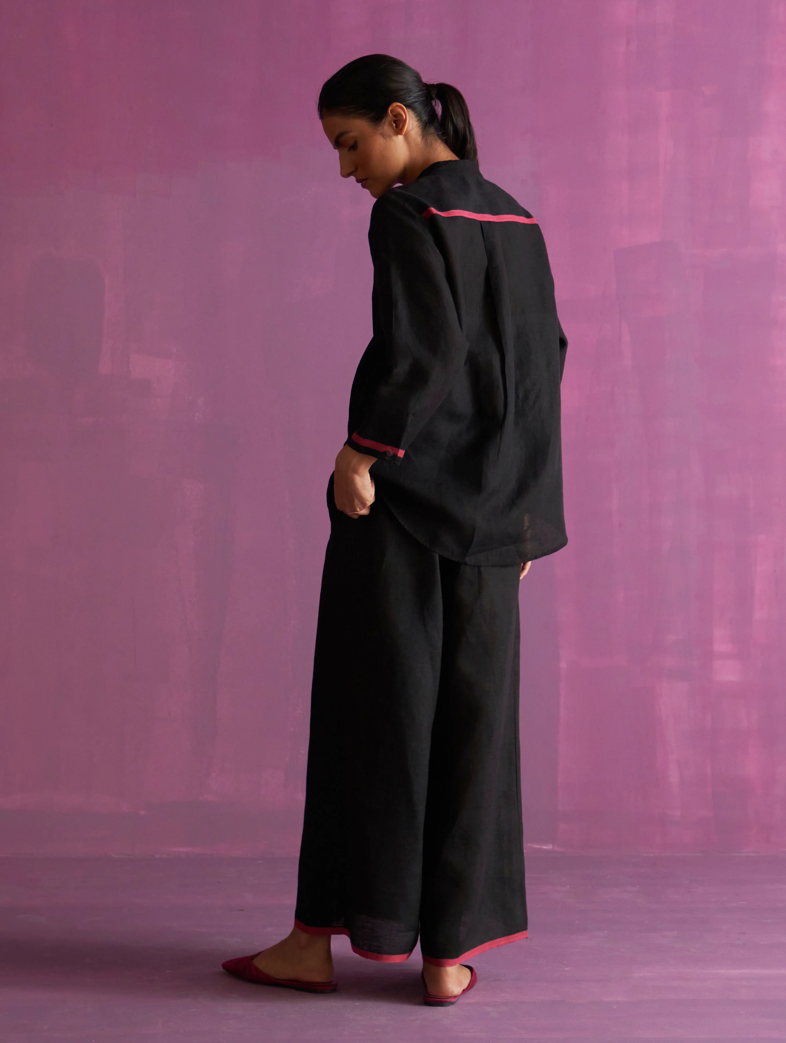 Inga Linen Pant - Black - Image 4