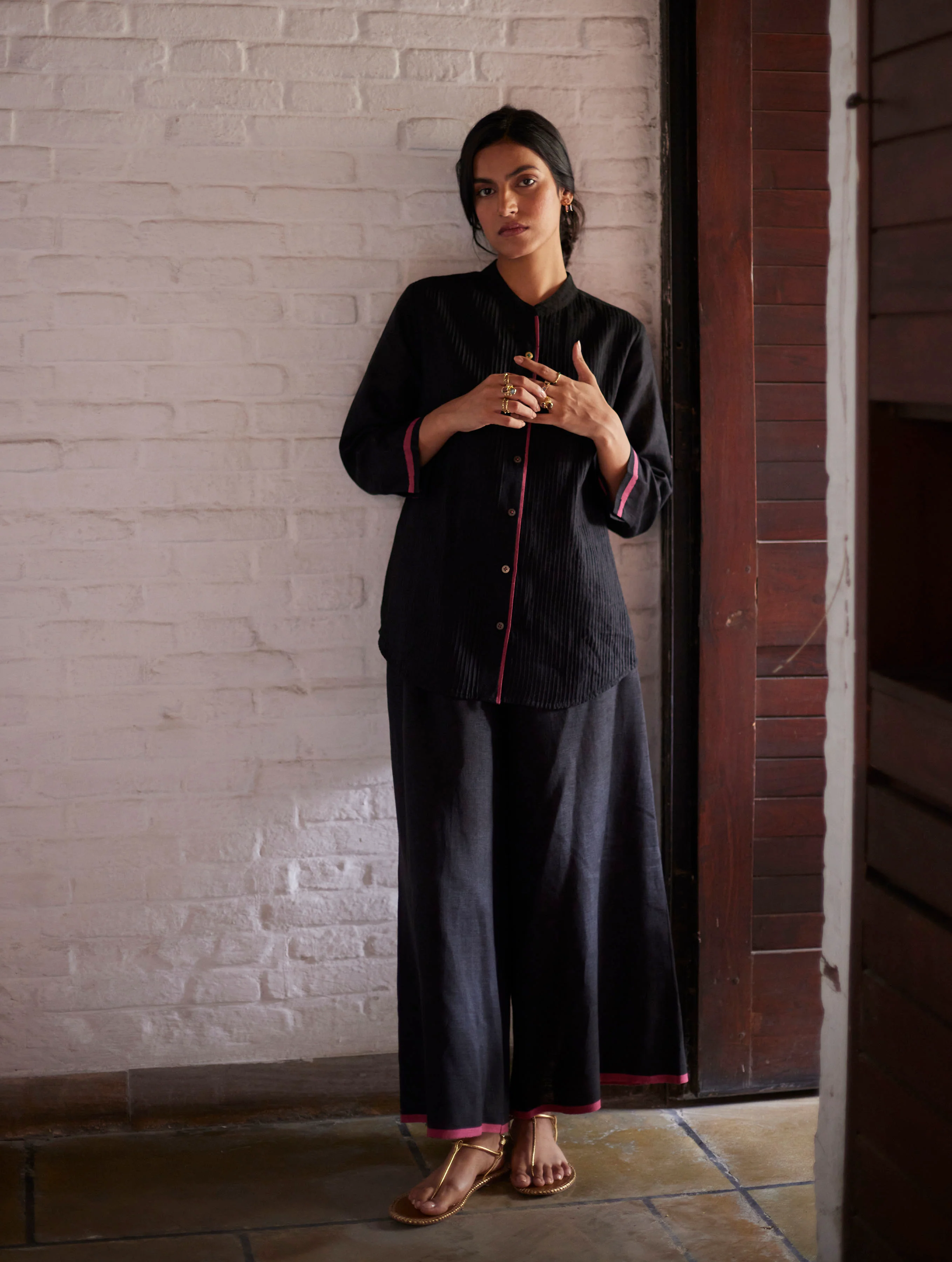 Inga Linen Pant - Black - Image 6