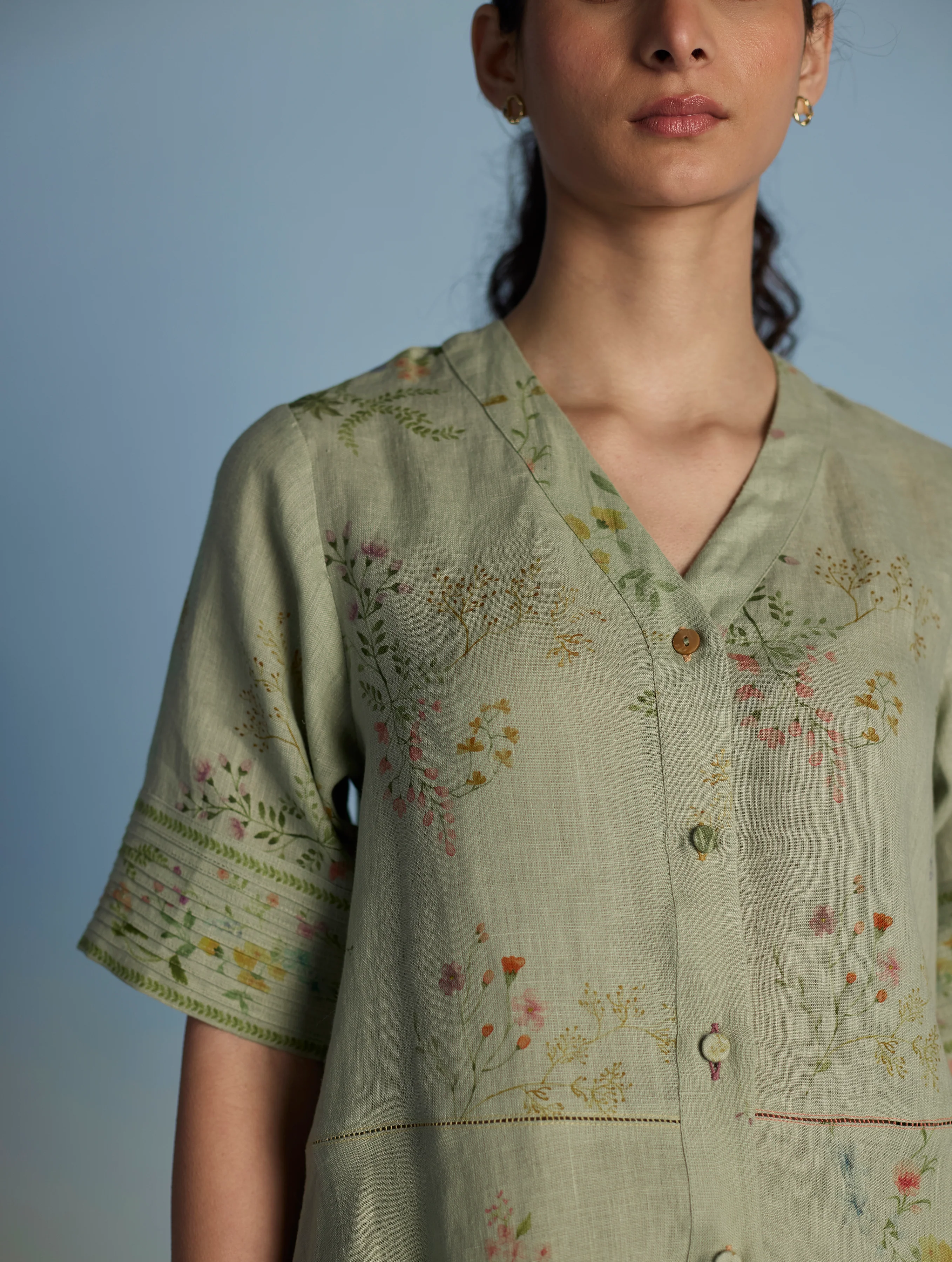 Inoya Linen Co-ord Set  - Mint - Image 3