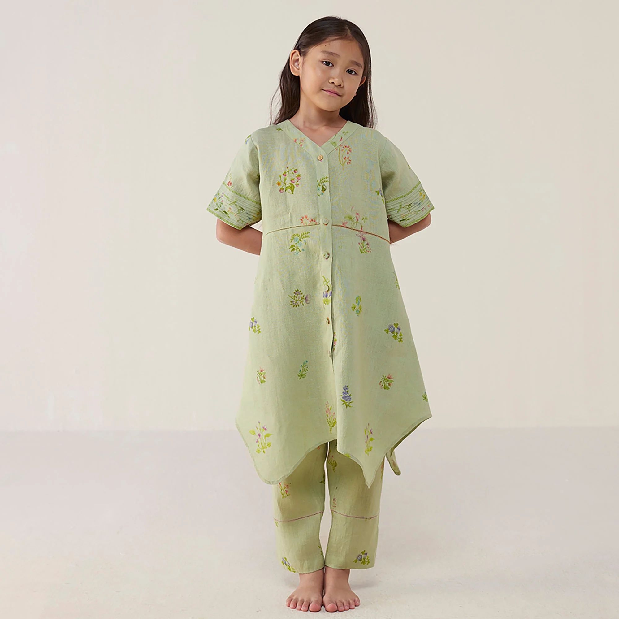 Inoya Linen Co-ord Set - Mint - Image 2