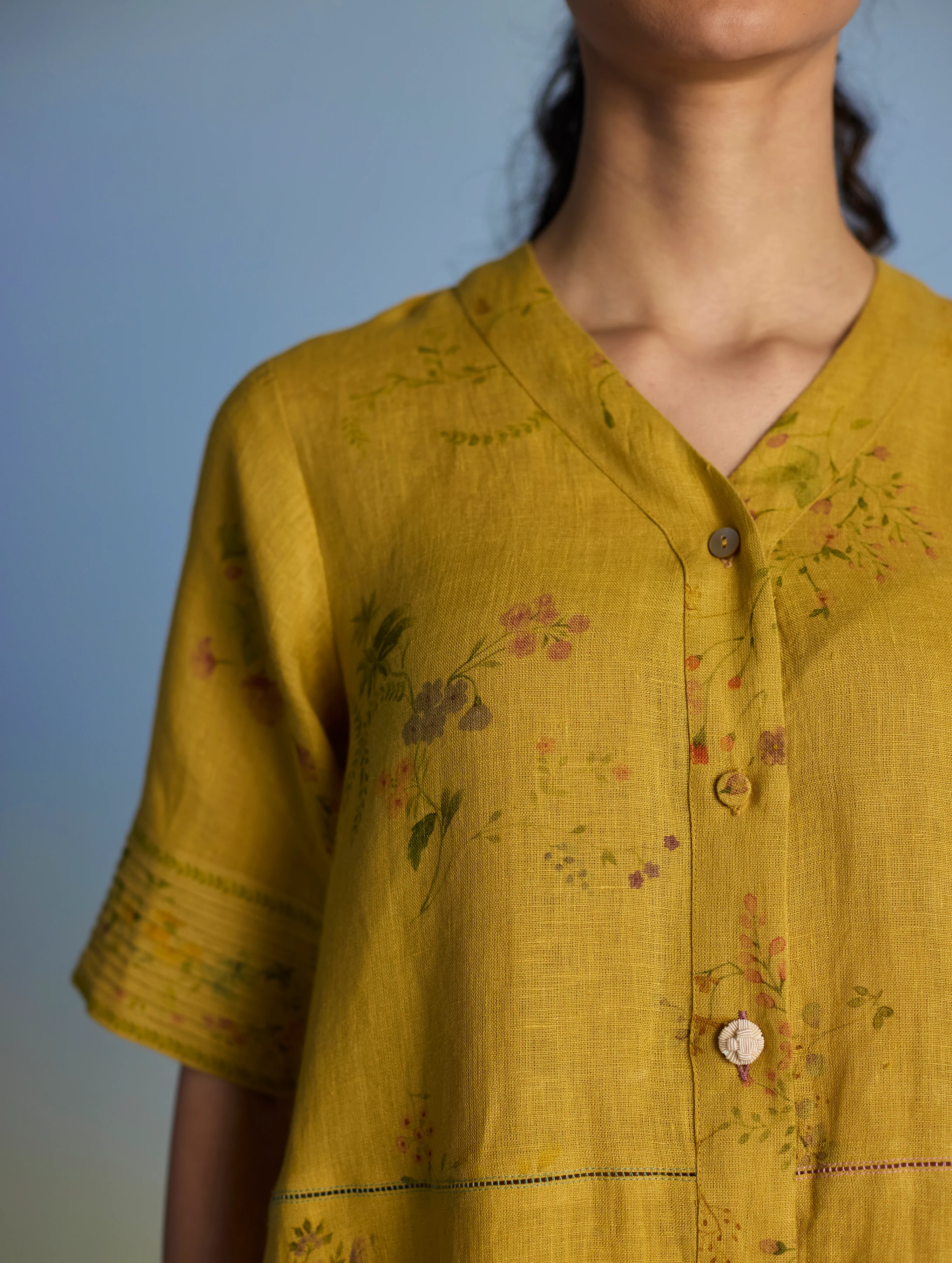Inoya Linen Co-ord Set  - Ochre - Image 4