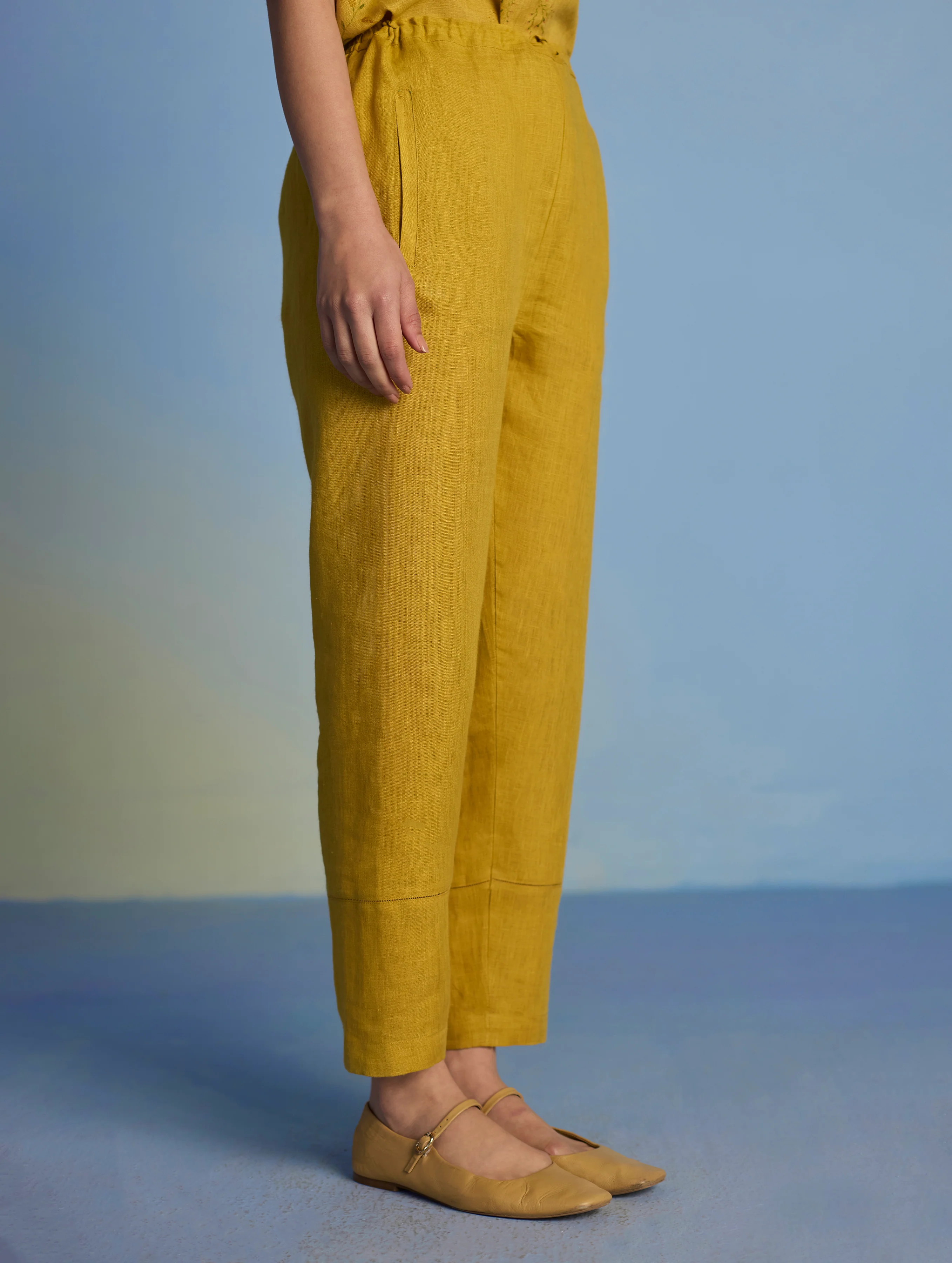 Inoya Linen Co-ord Set  - Ochre - Image 7