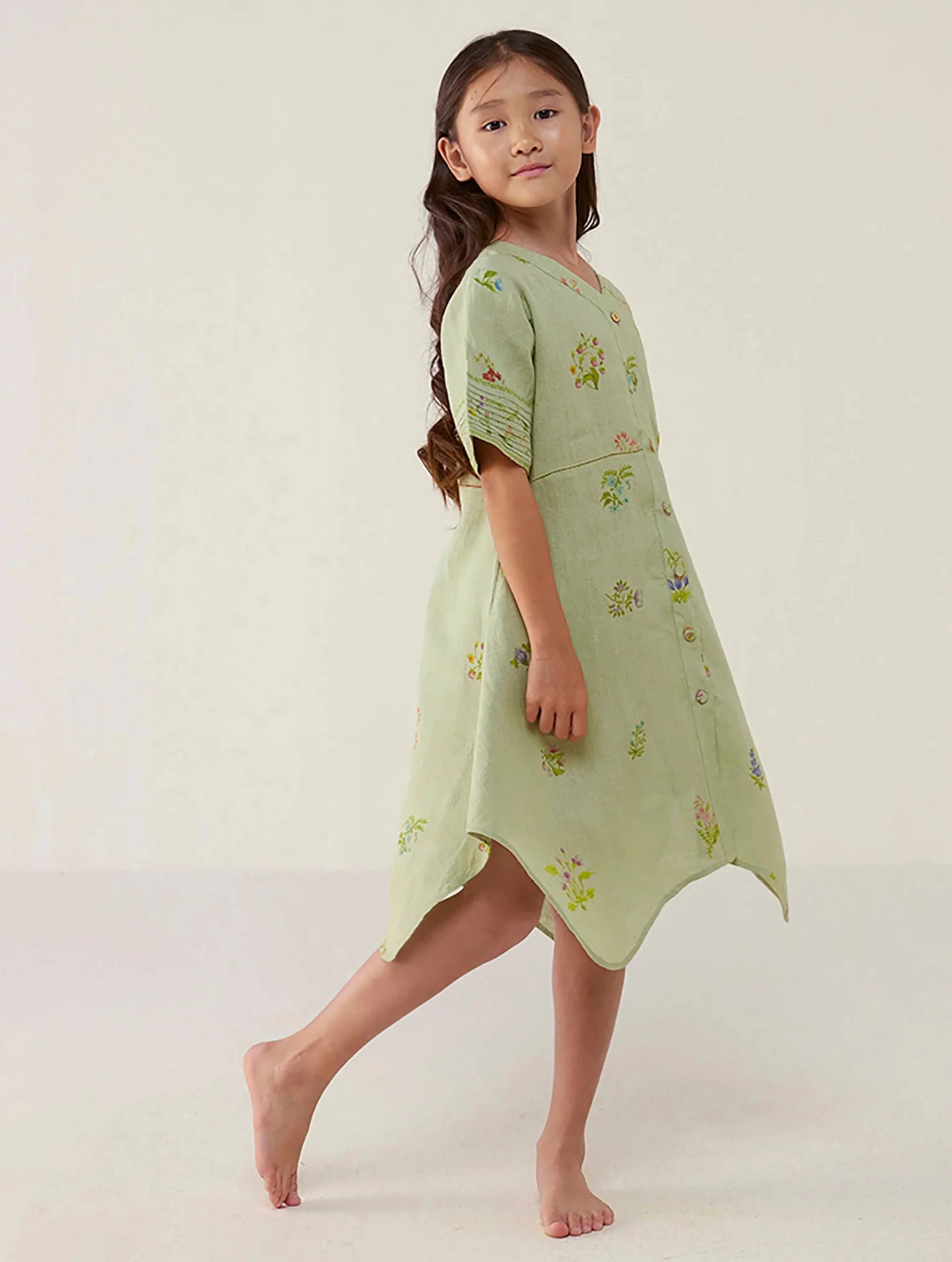 Inoya Linen dress - Mint - Image 2