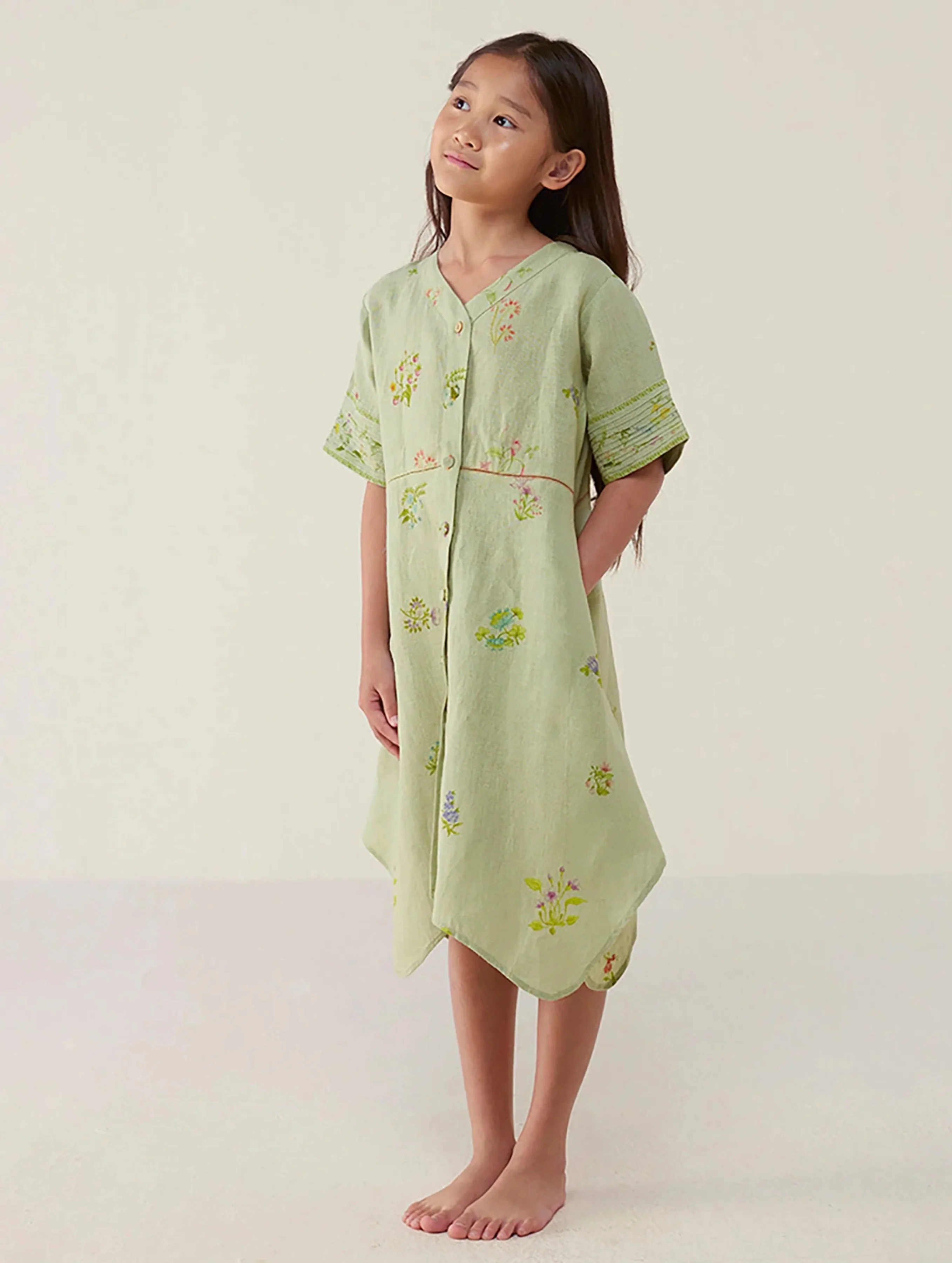 Inoya Linen dress - Mint - Image 4