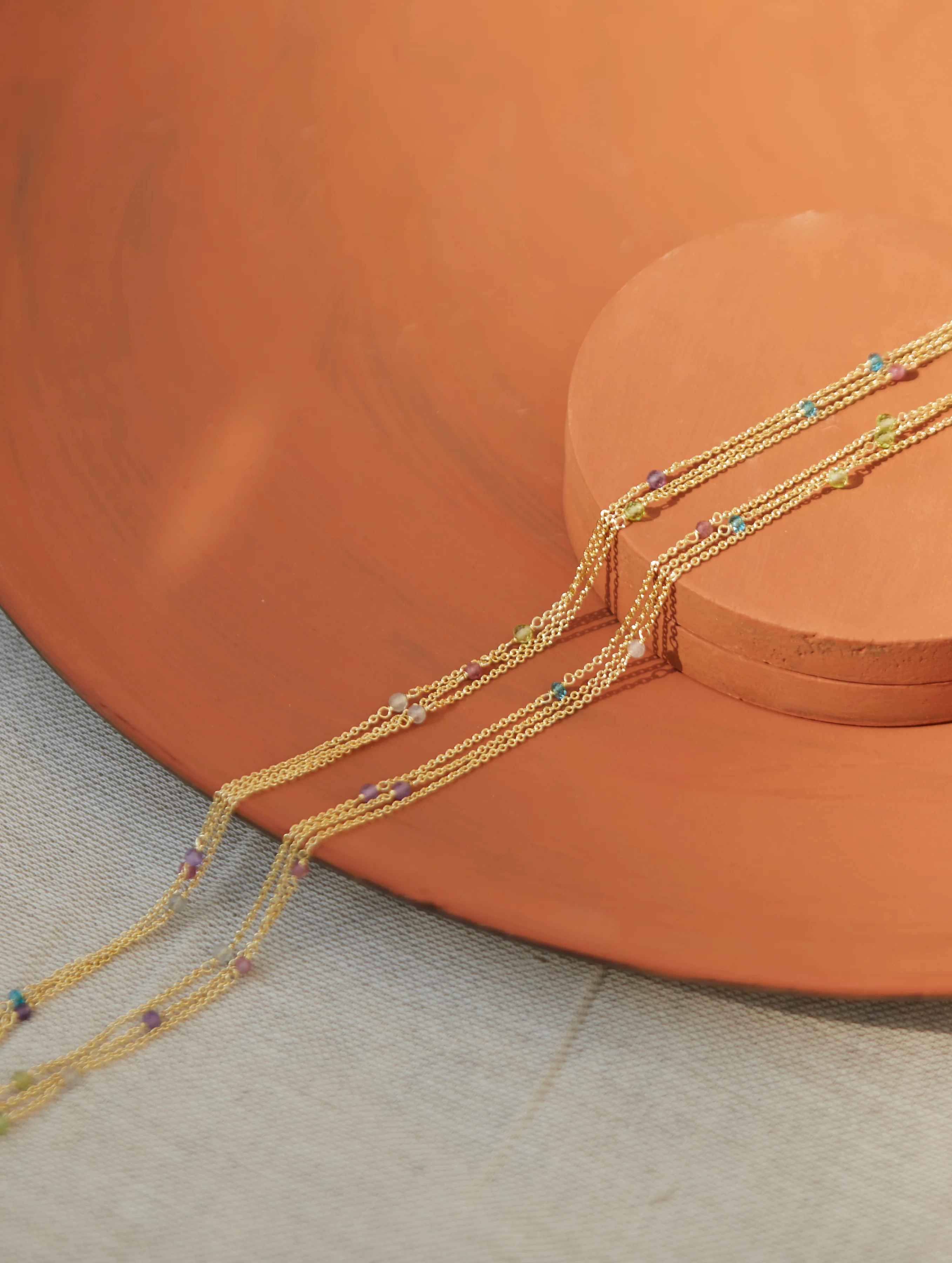 Ira Layered Necklace - Lavender - Image 2