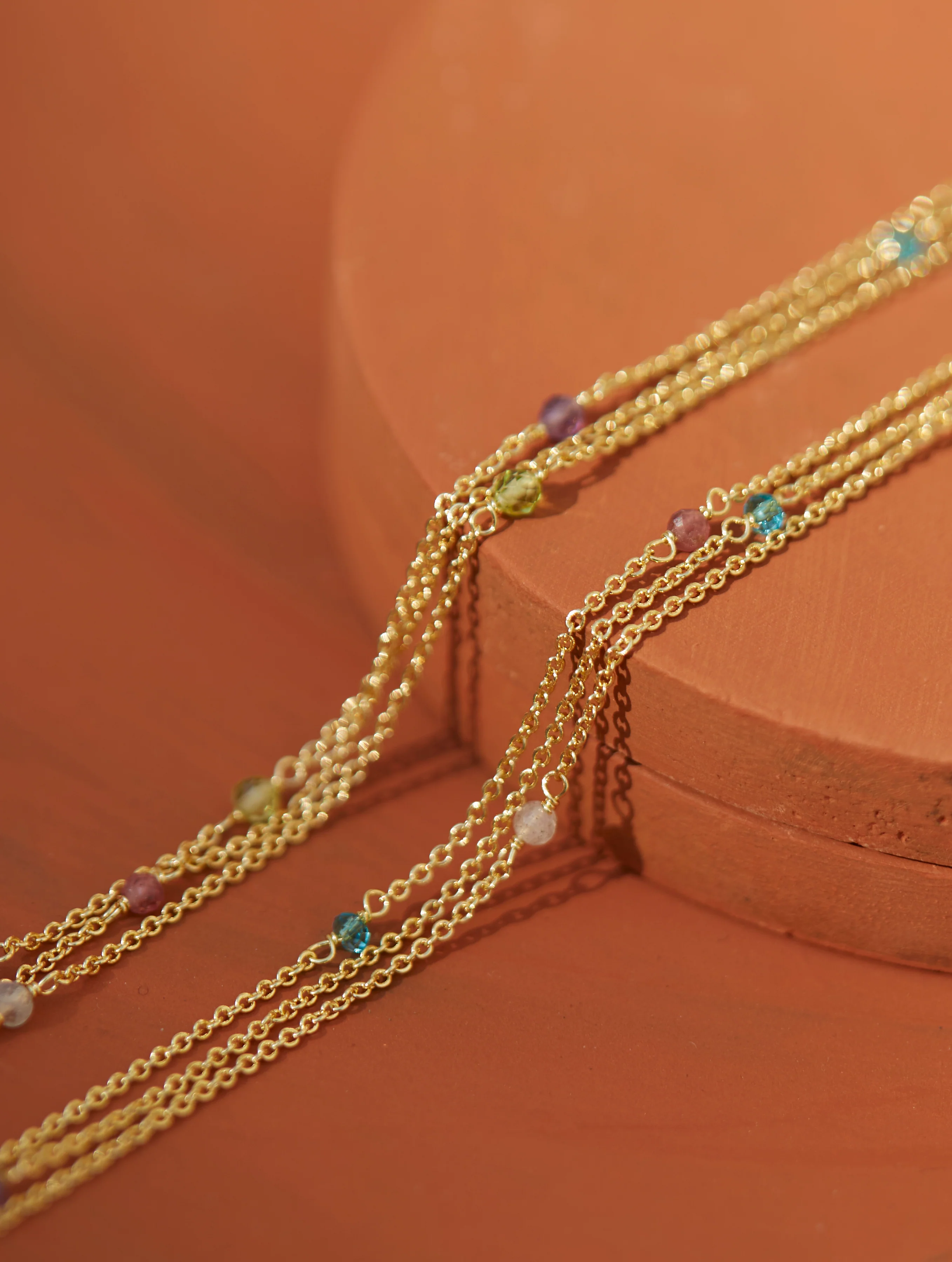 Ira Layered Necklace - Lavender - Image 3