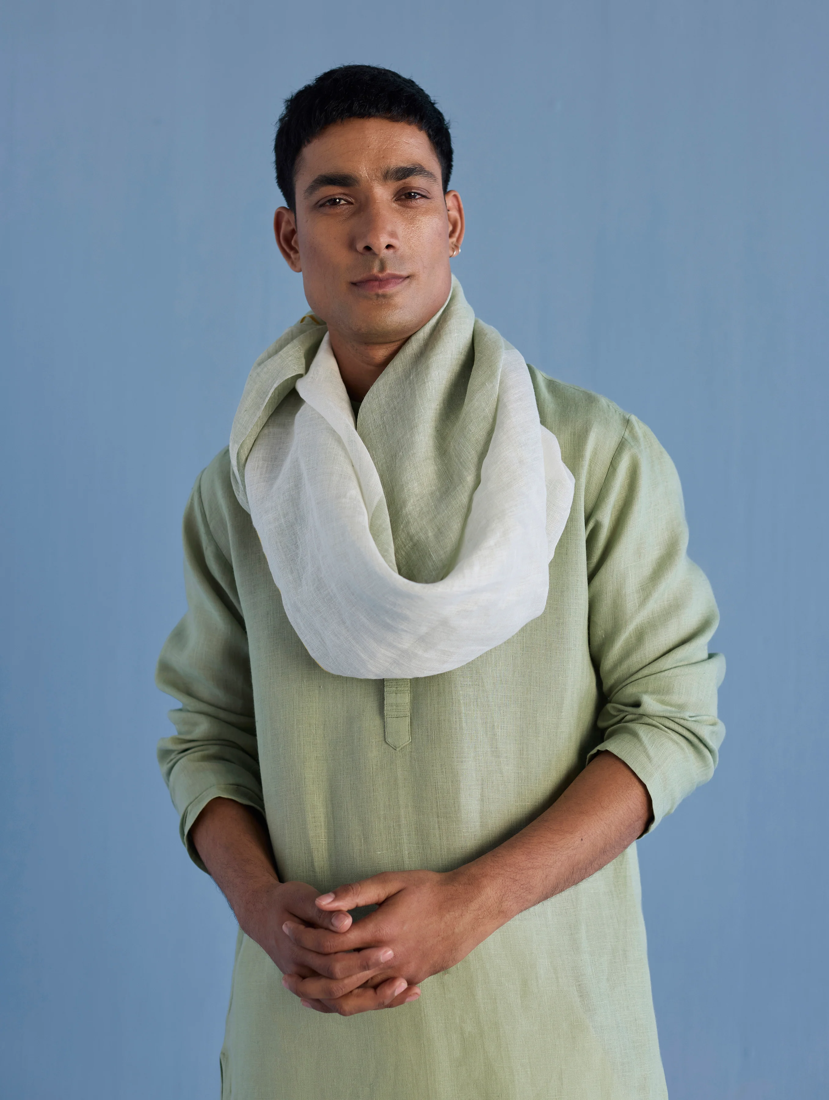 Jay Forever Linen Kurta - Mint - Image 3