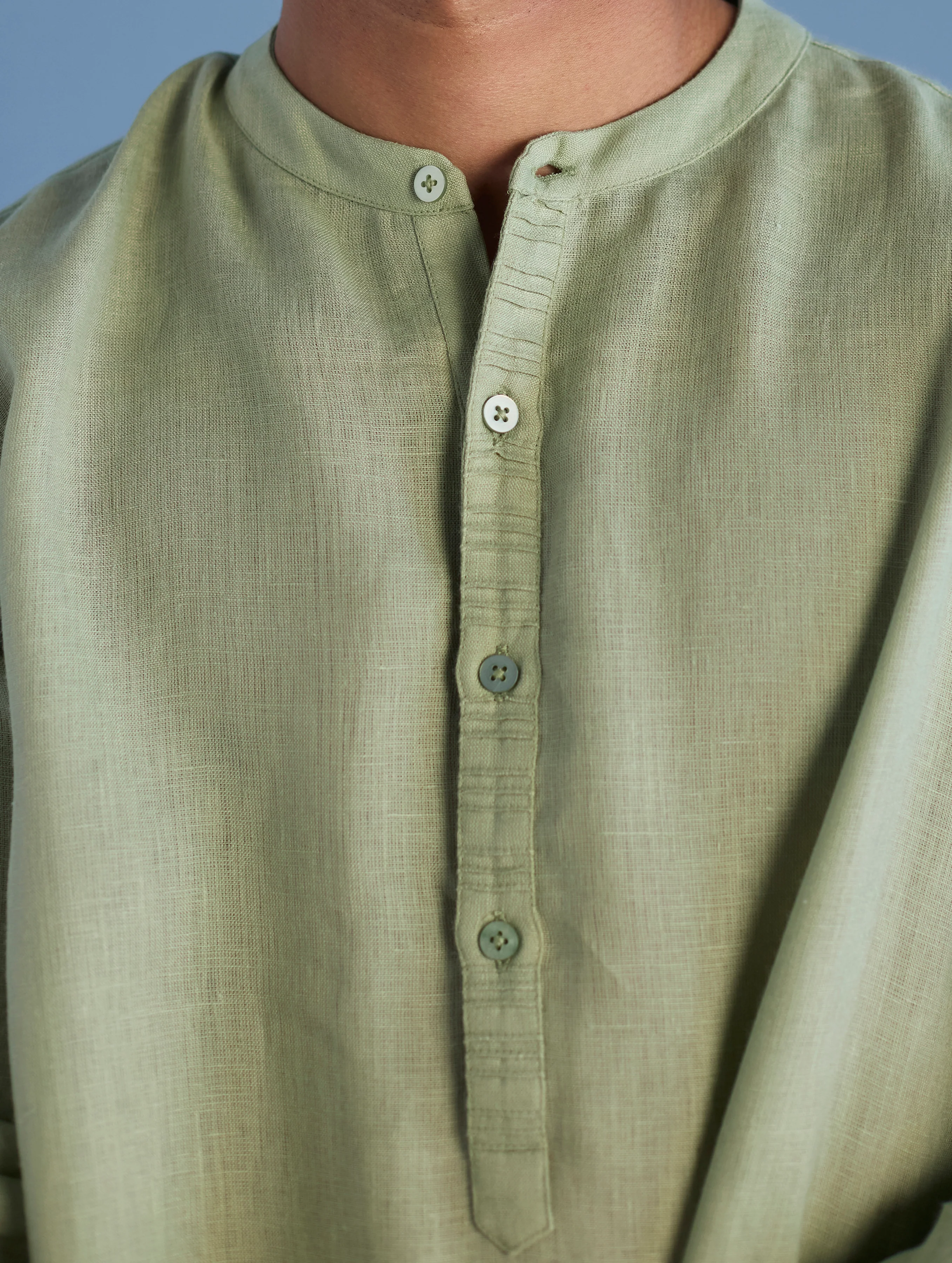 Jay Forever Linen Kurta - Mint - Image 8