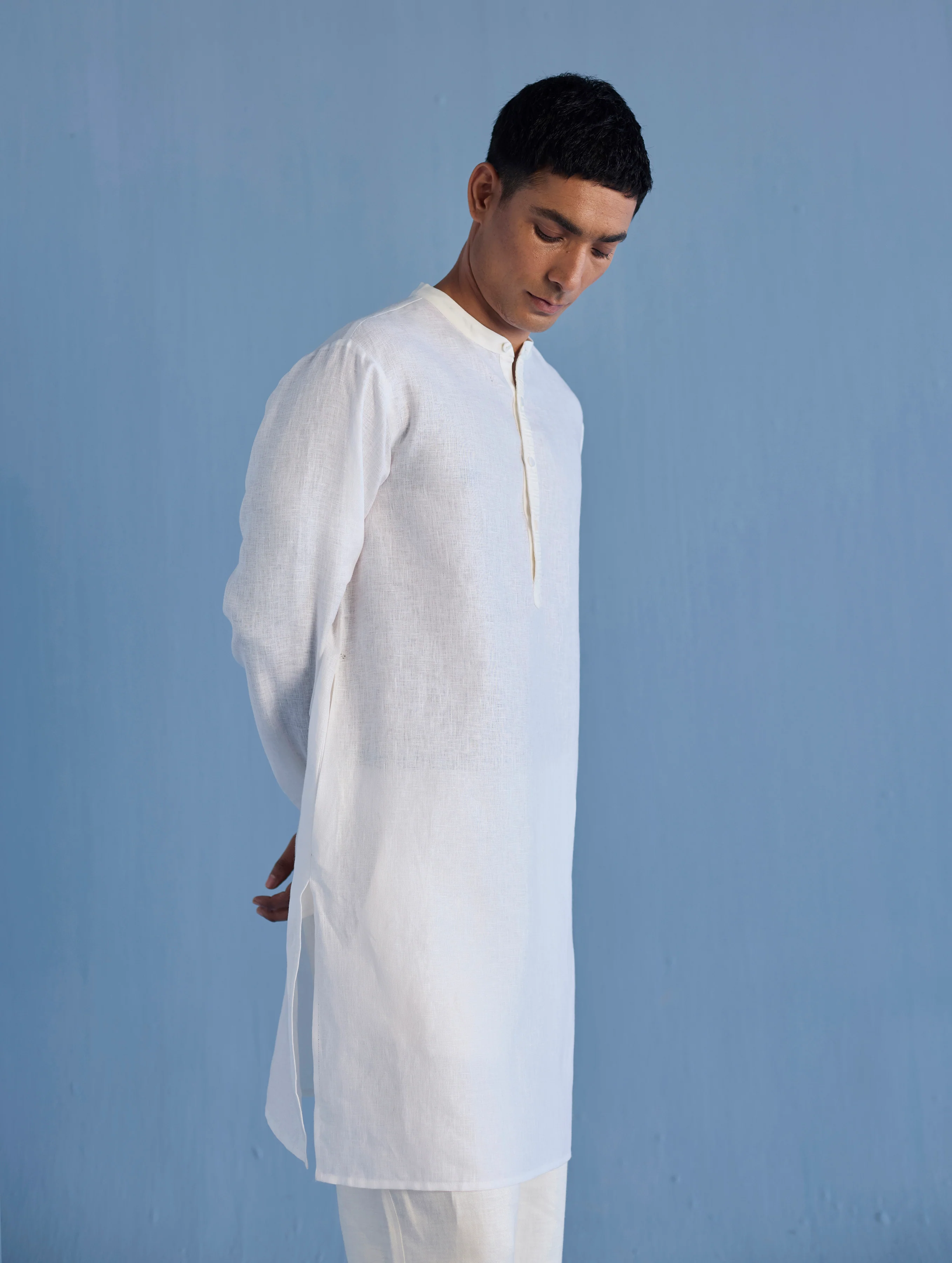 Jay Forever Linen Kurta - White - Image 3