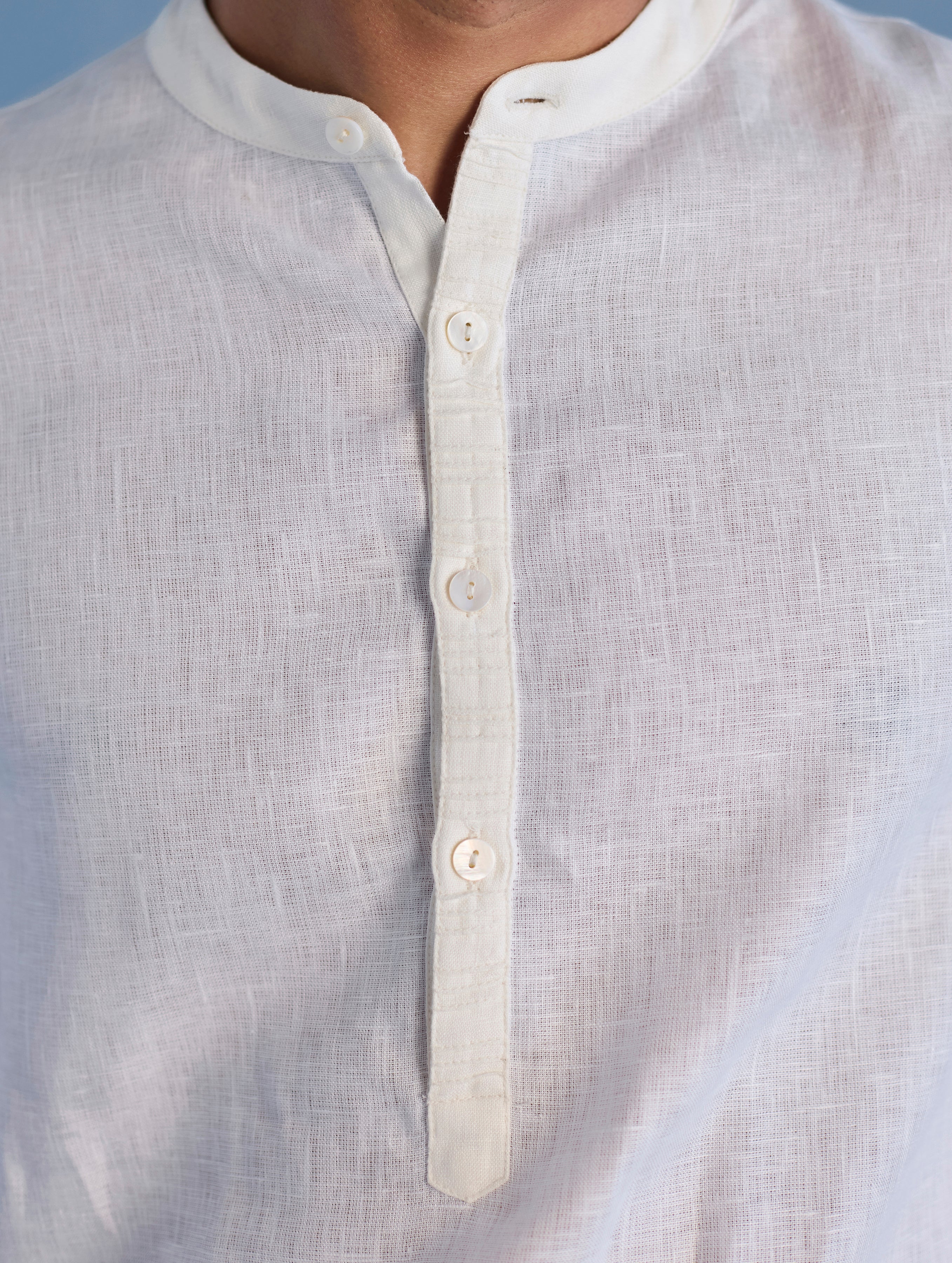 Jay Forever Linen Kurta - White - Image 4