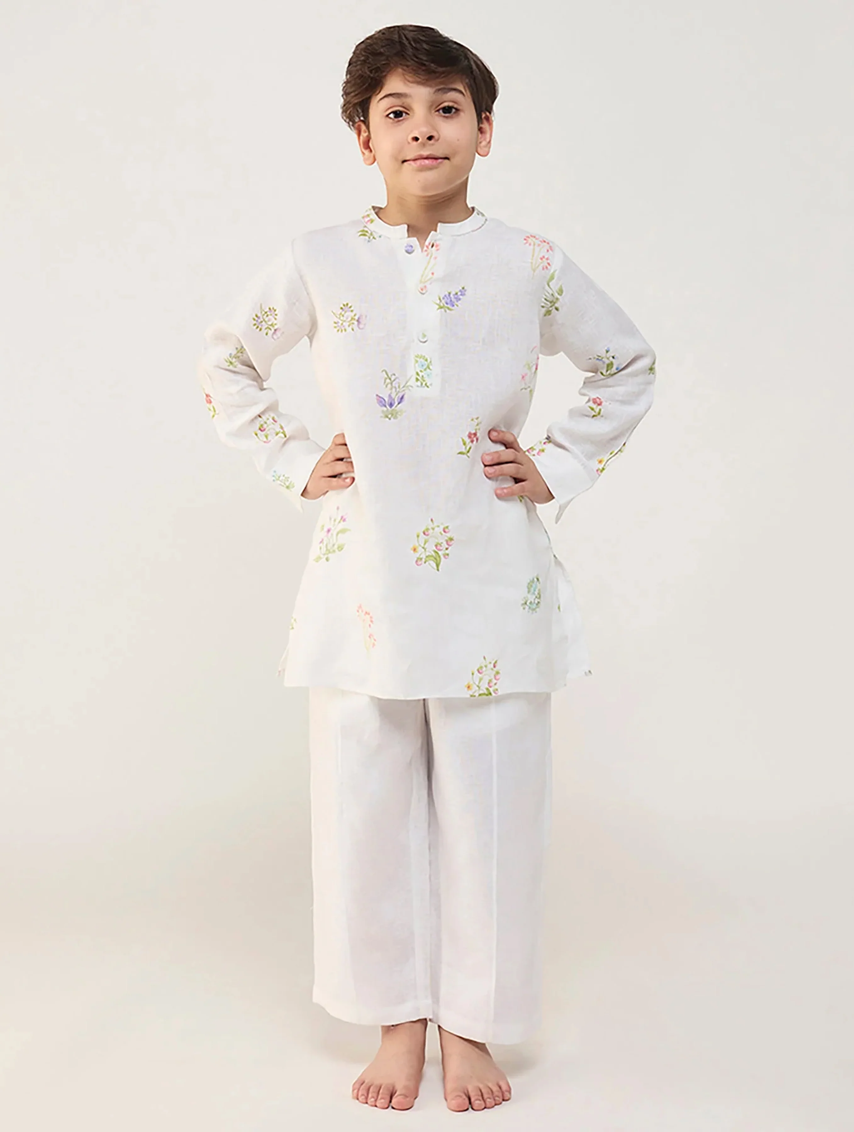Jay Forever Linen Kurta - White