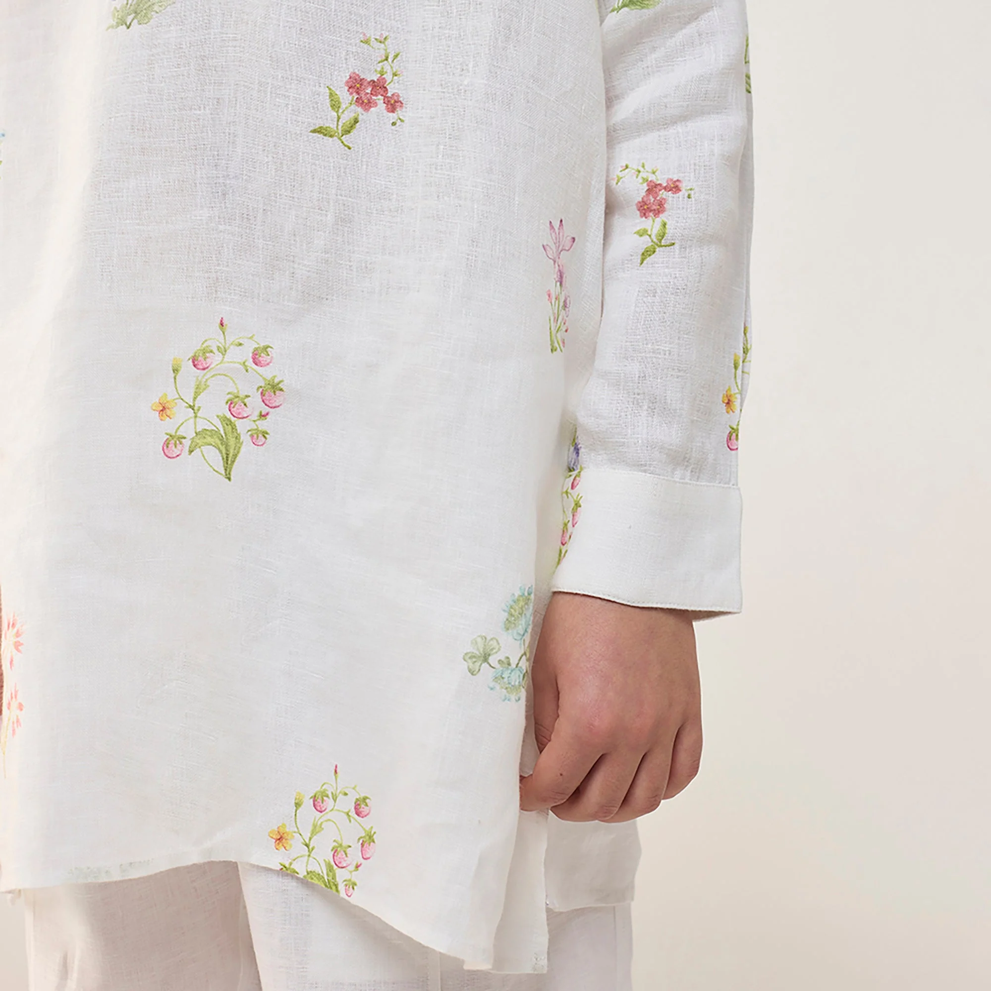 Jay Forever Linen Kurta - White - Image 4