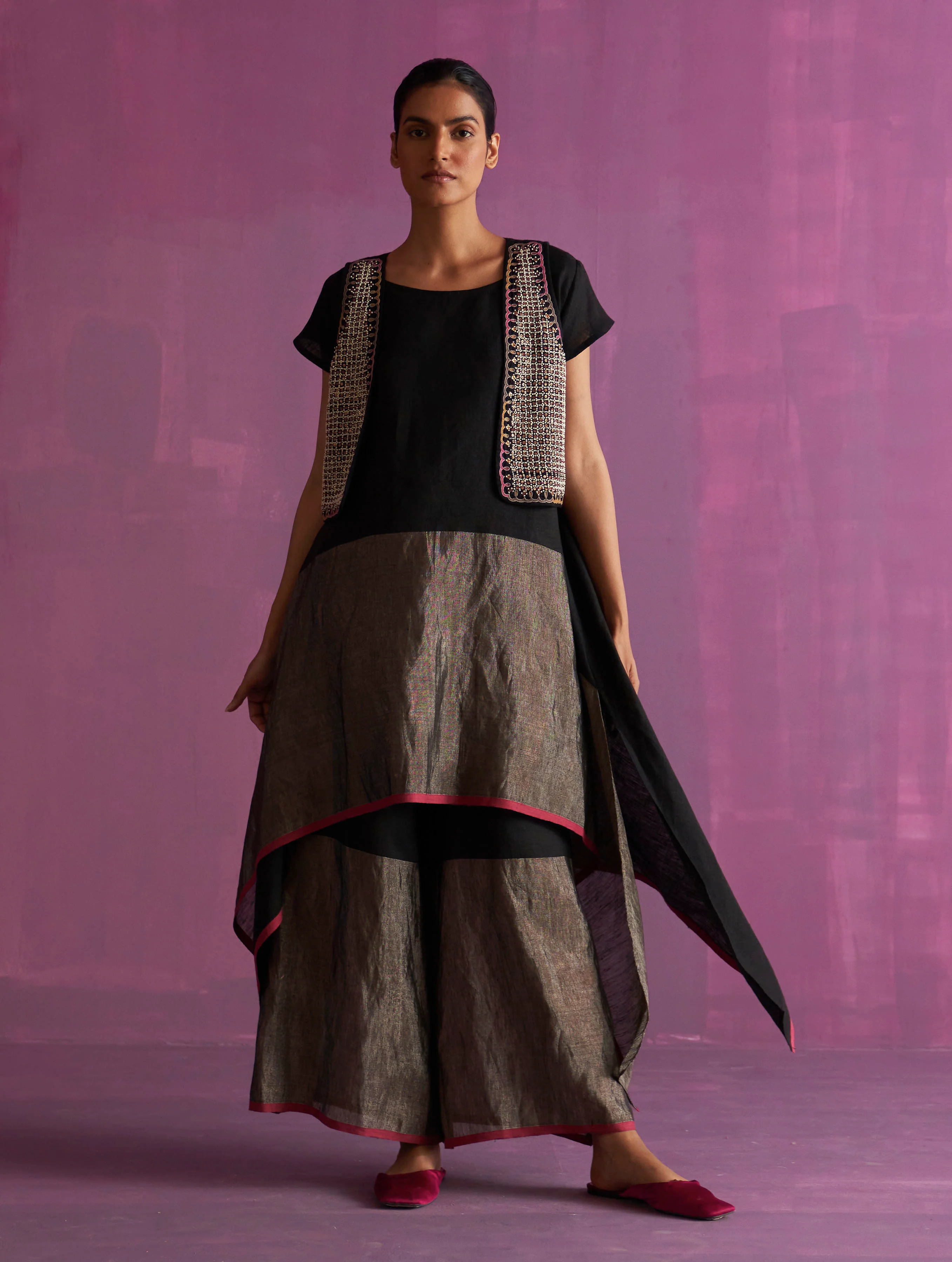 Kasa Co-ord Set with Jacket - Black - Image 2