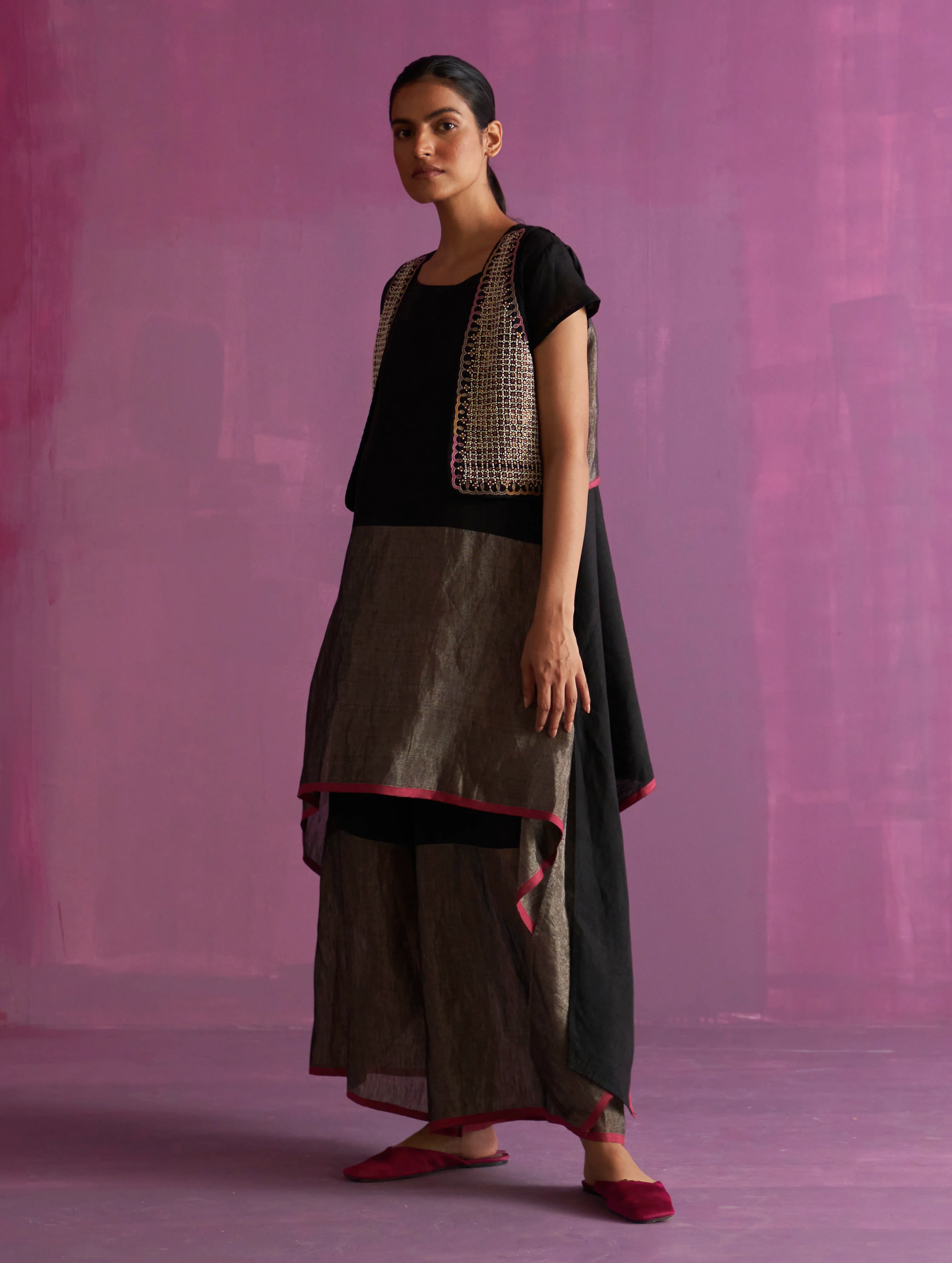 Kasa Co-ord Set with Jacket - Black - Image 8