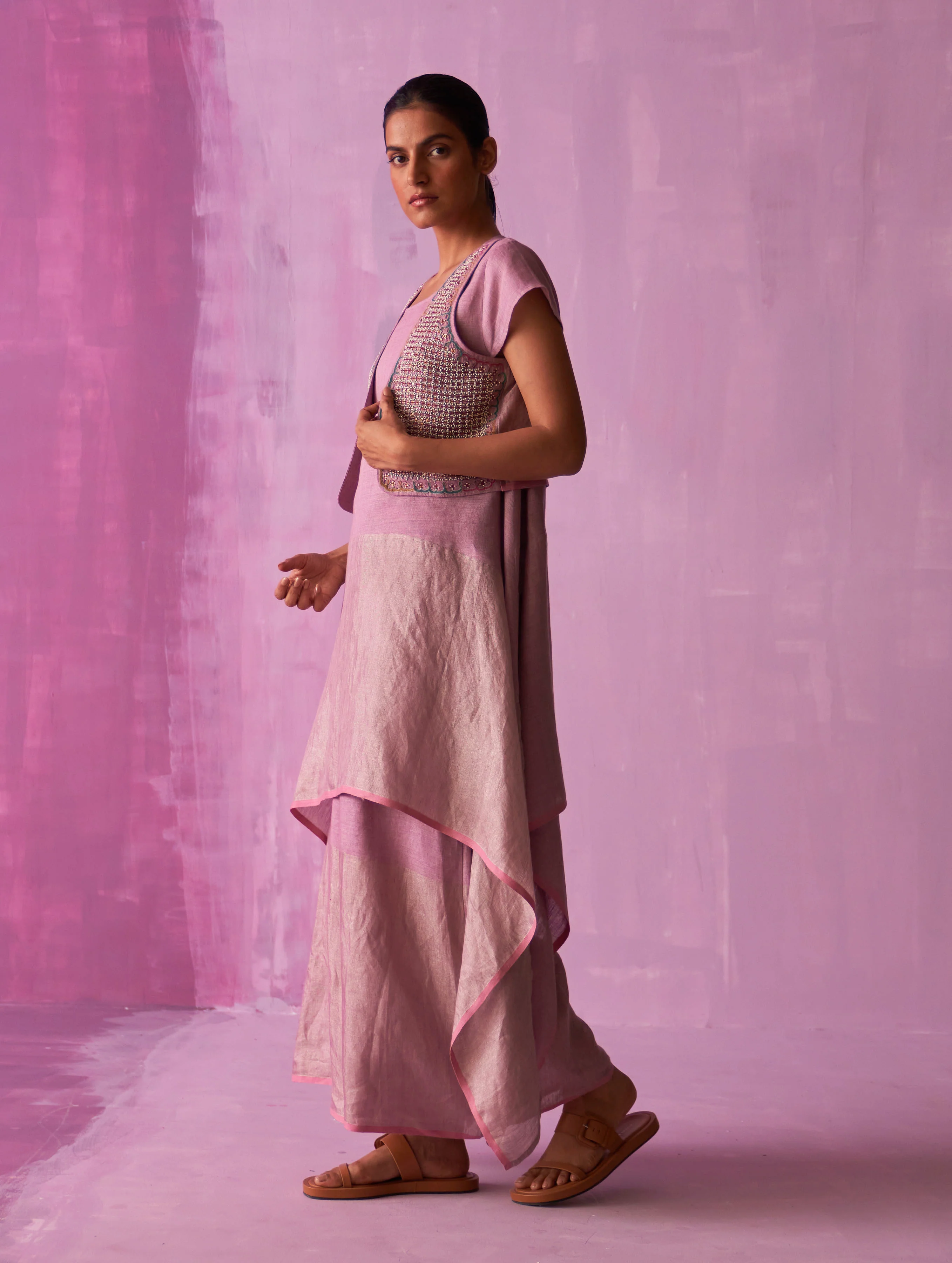 Kasa Co-ord Set with Jacket - Lavender - Image 3