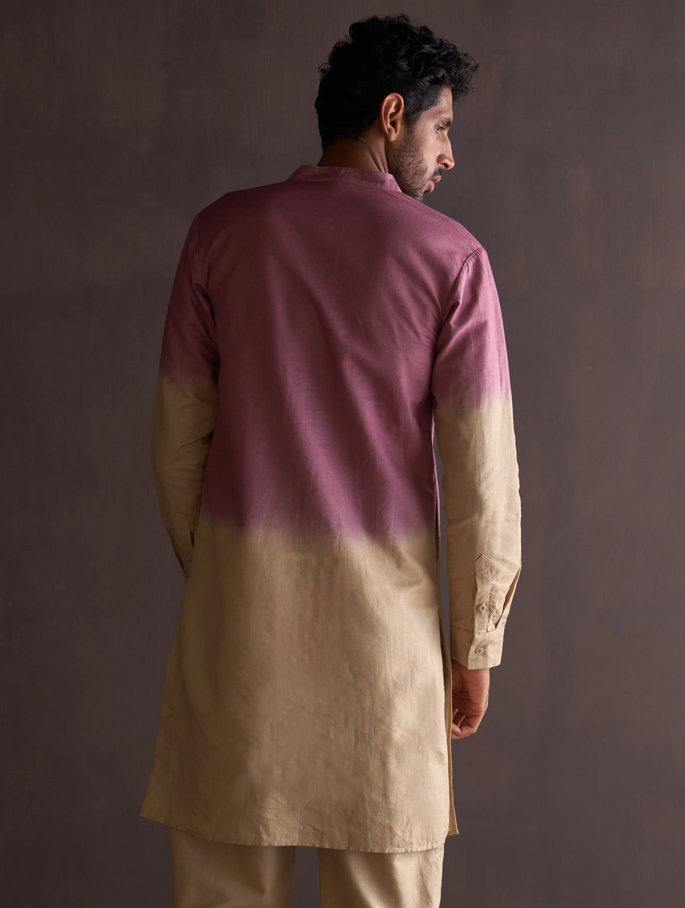 Kash Ombre Kurta - Berry - Image 3