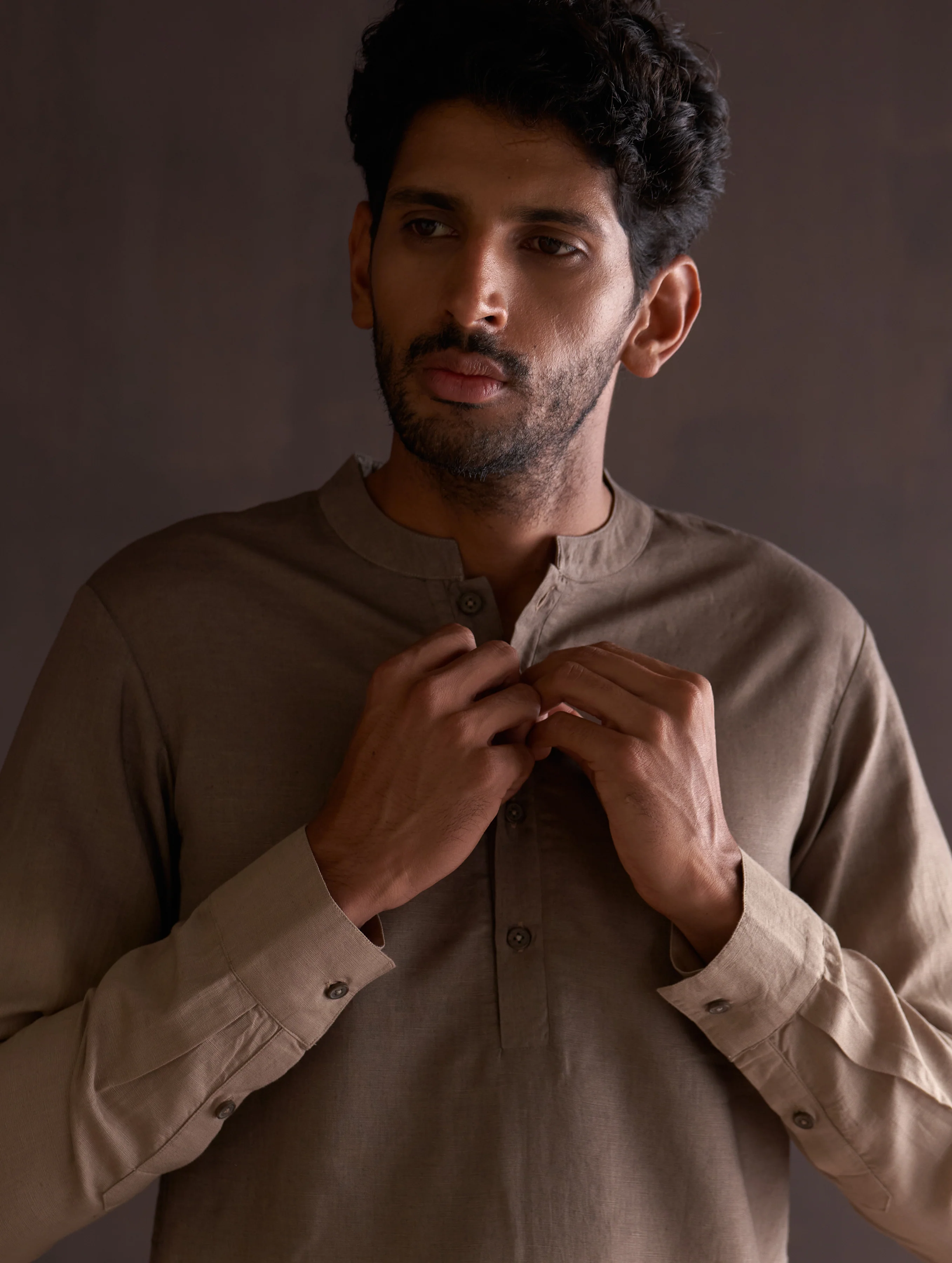 Kash Ombre Kurta Set - River Sand - Image 8