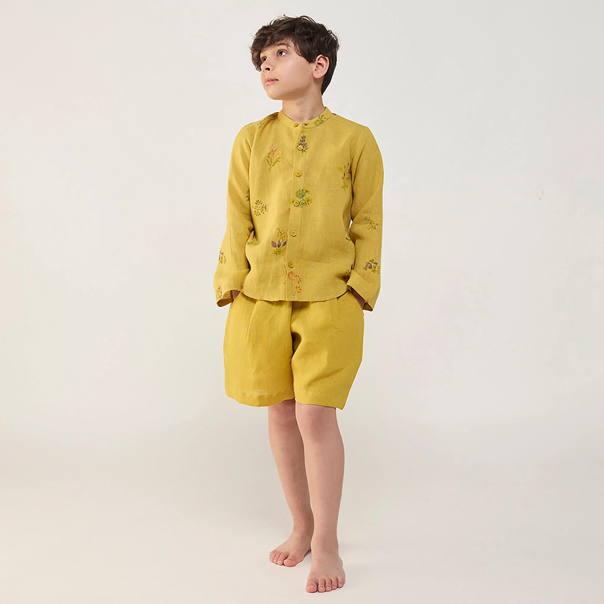 Kei Timeless Linen Shorts - Ochre - Image 4