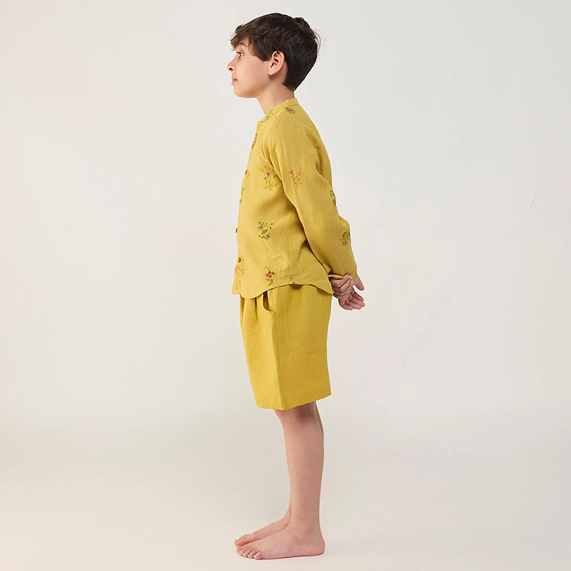 Kei Timeless Linen Shorts - Ochre - Image 5